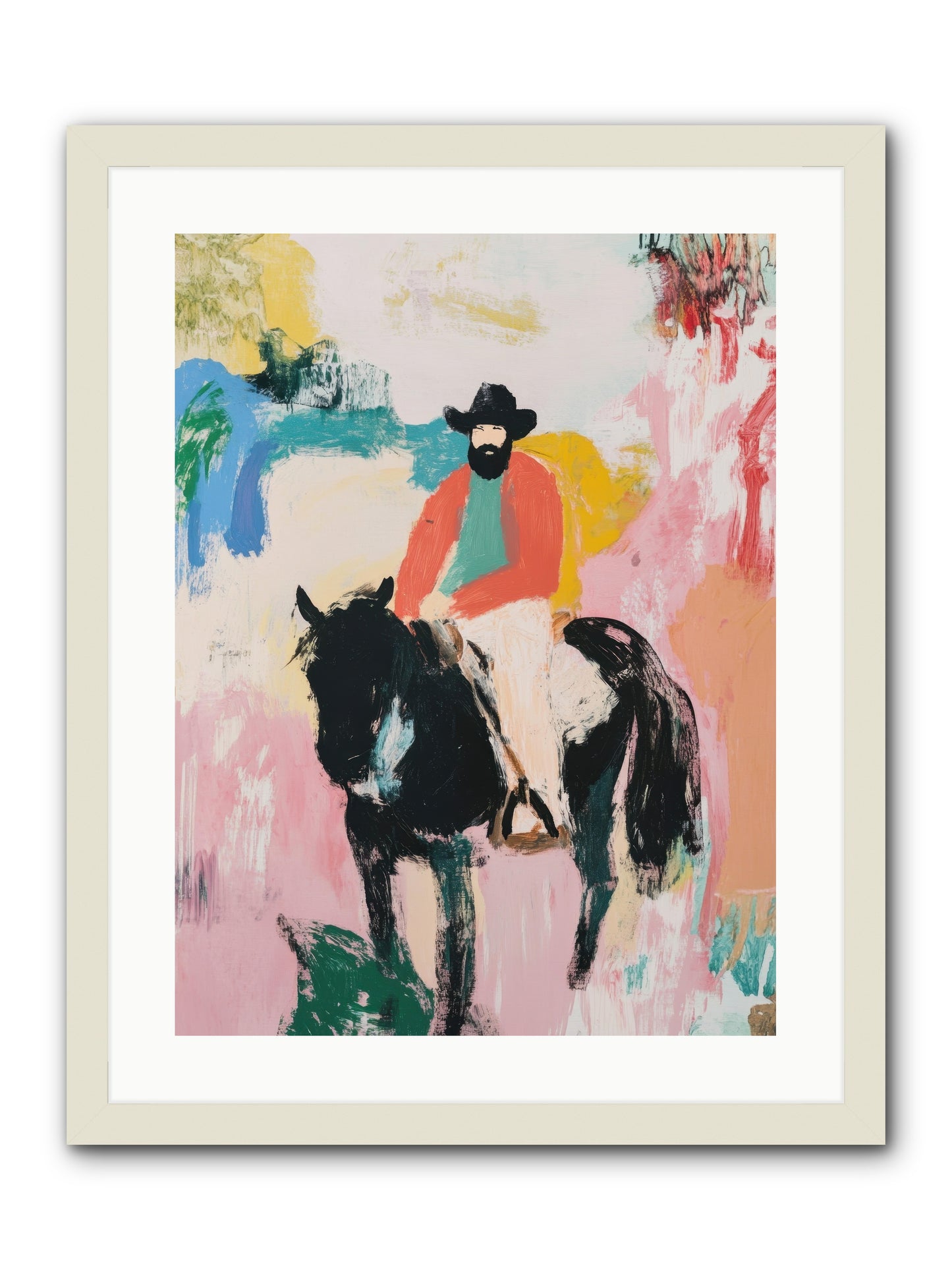 Frontier Fury -- Framed Print - White 18x24