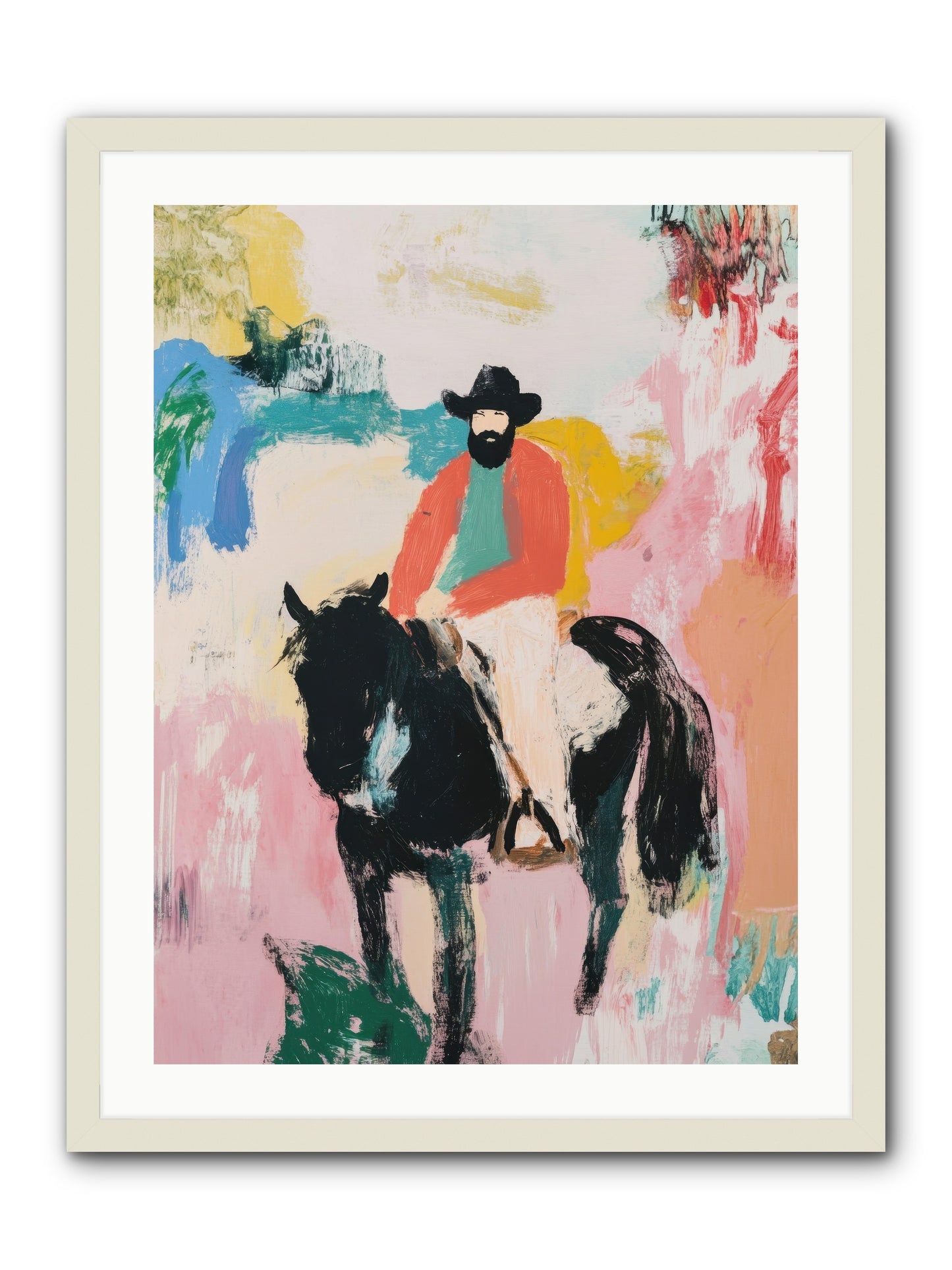 Frontier Fury -- Framed Print - White 24x32