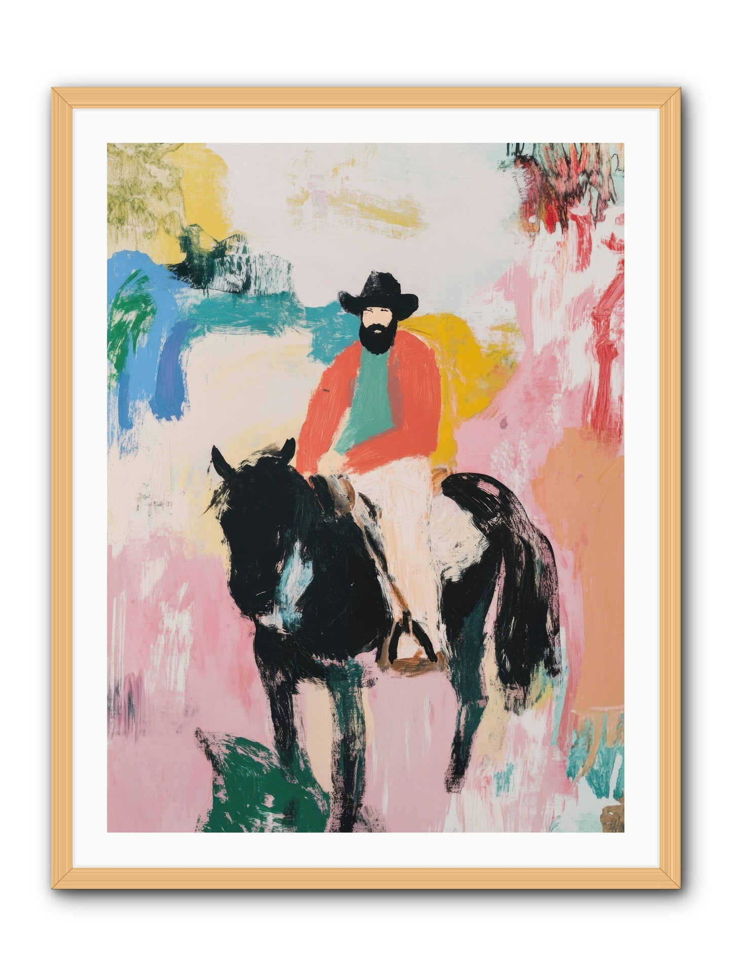 Frontier Fury -- Framed Print - Natural 30x40