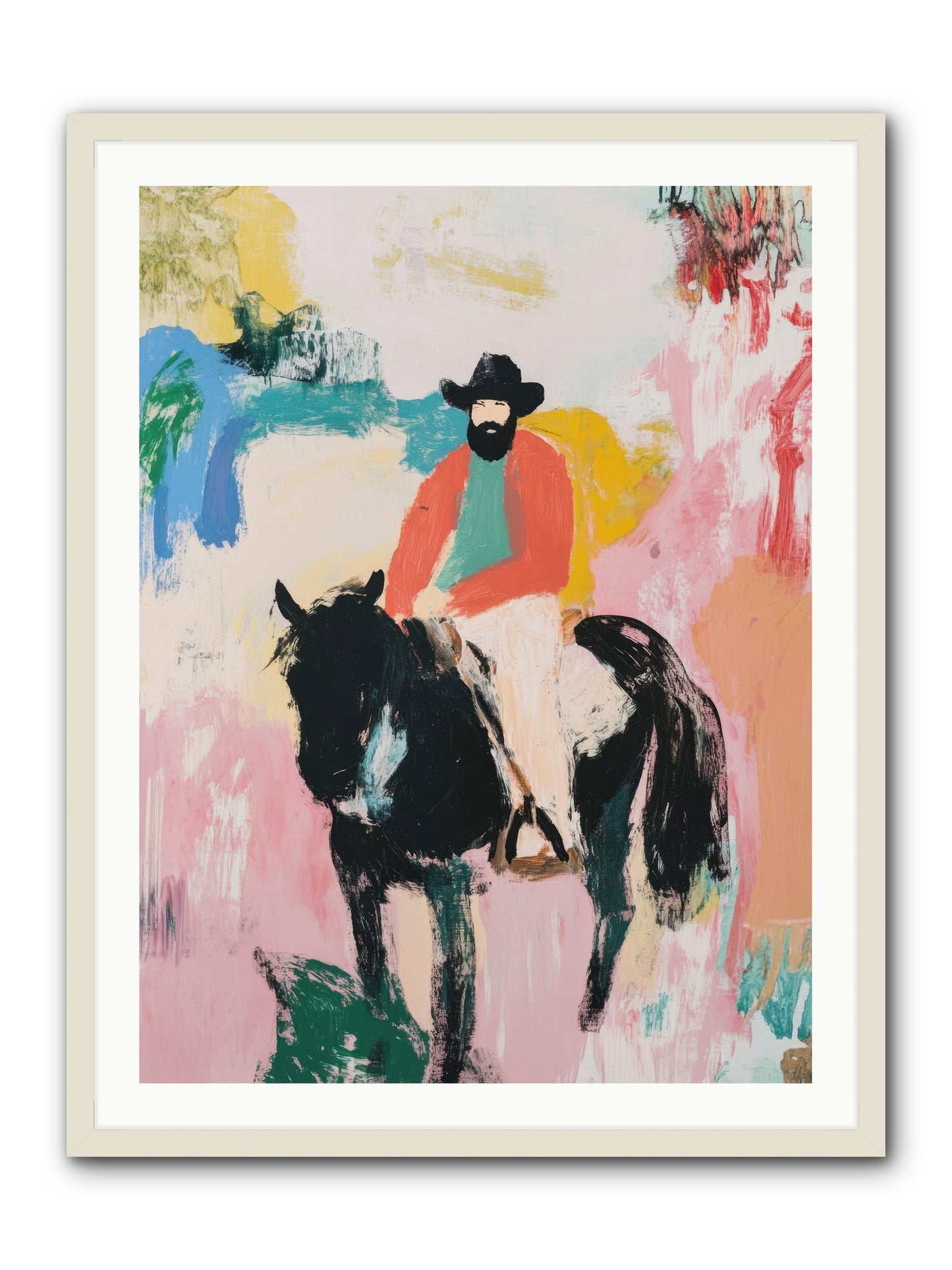 Frontier Fury -- Framed Print - White 30x40