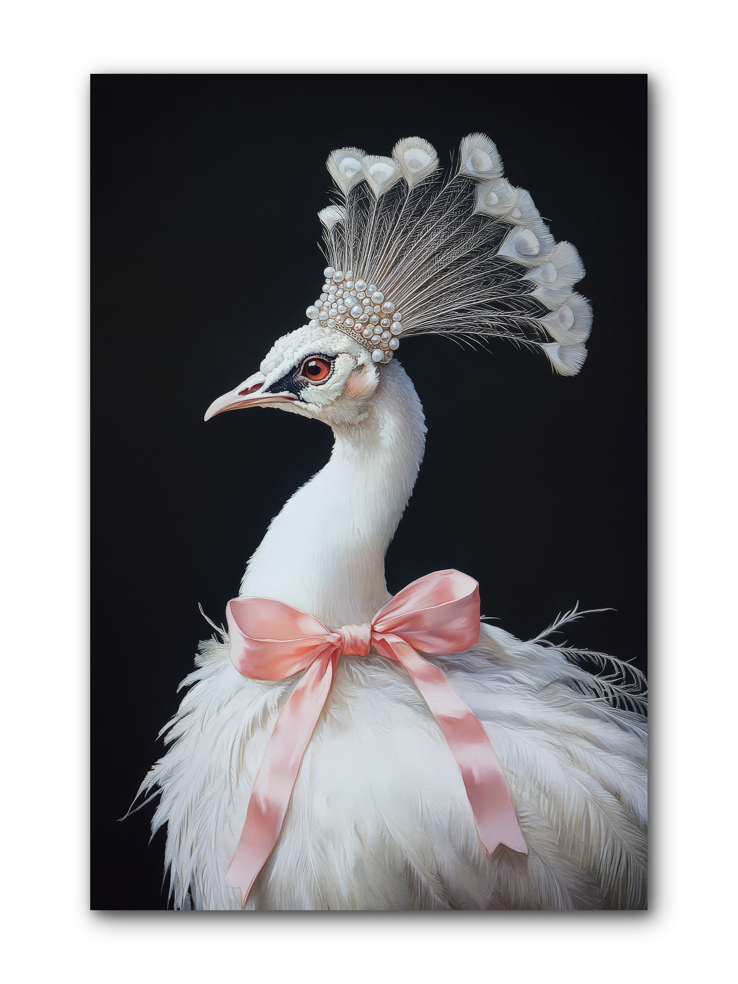 Frost Feathered Majesty -- Wrapped Canvas 8x12