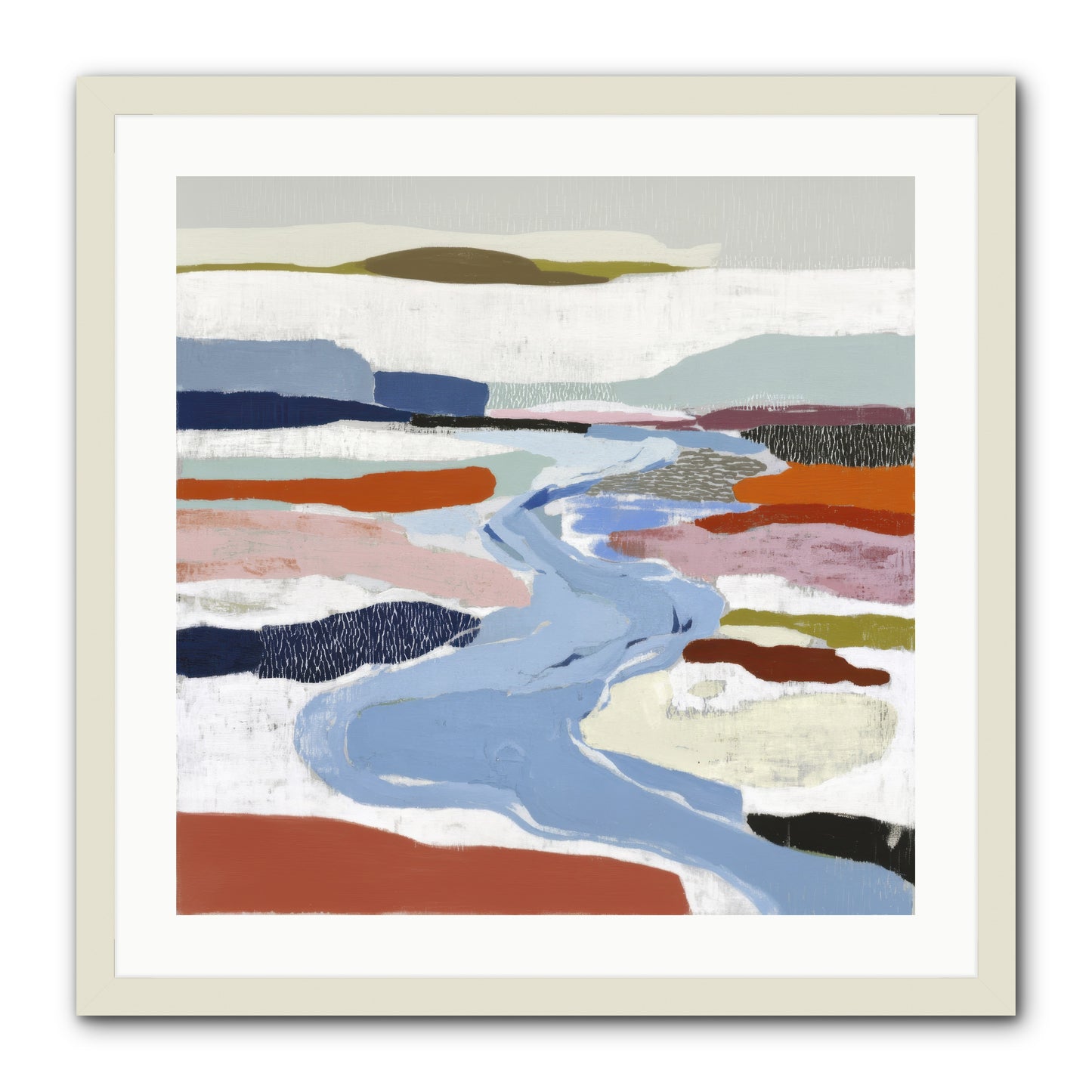 Frost Wing -- Framed Print - White 24x24