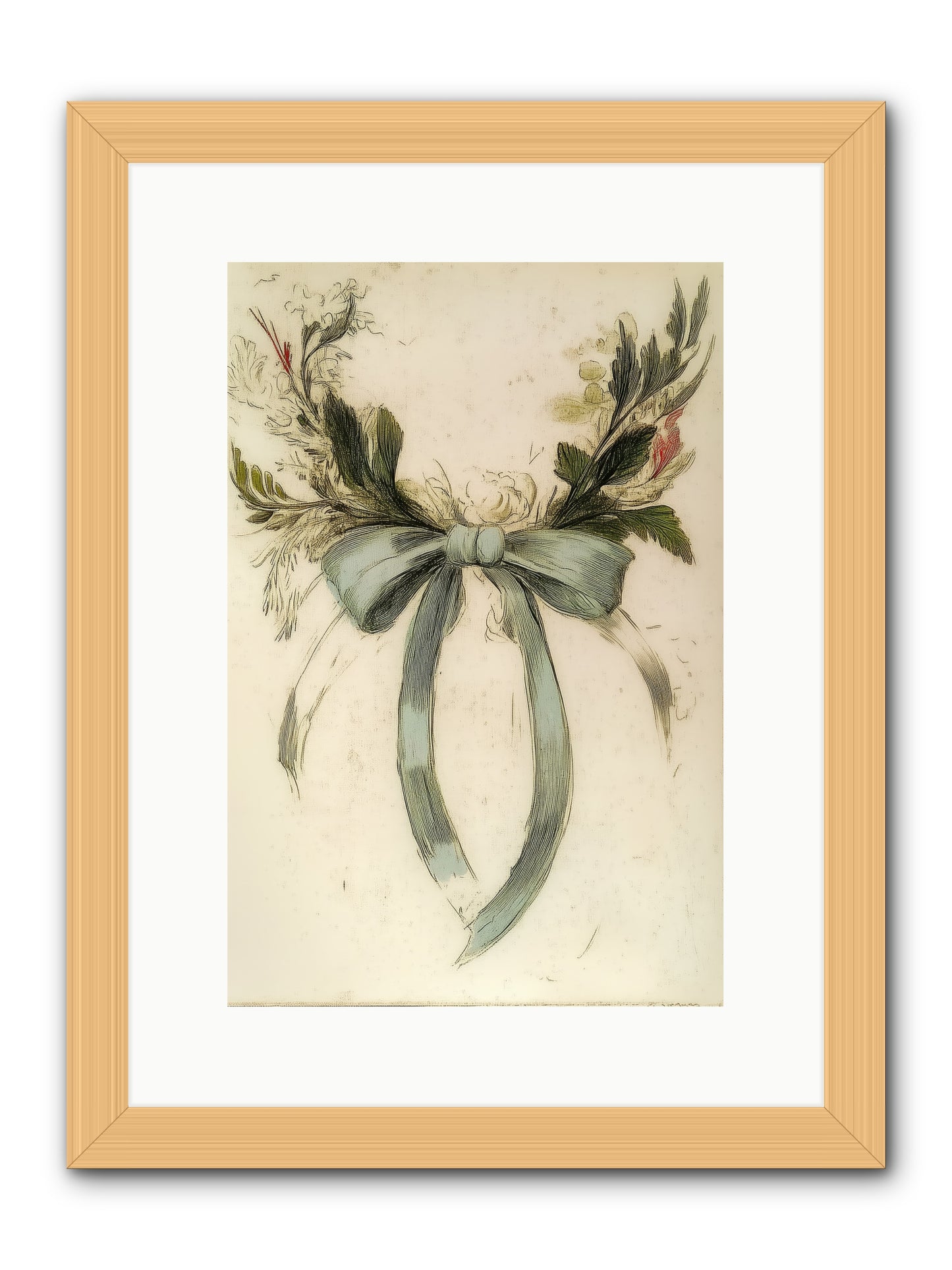 Frosted SIlk -- Framed Print - Natural 10x15
