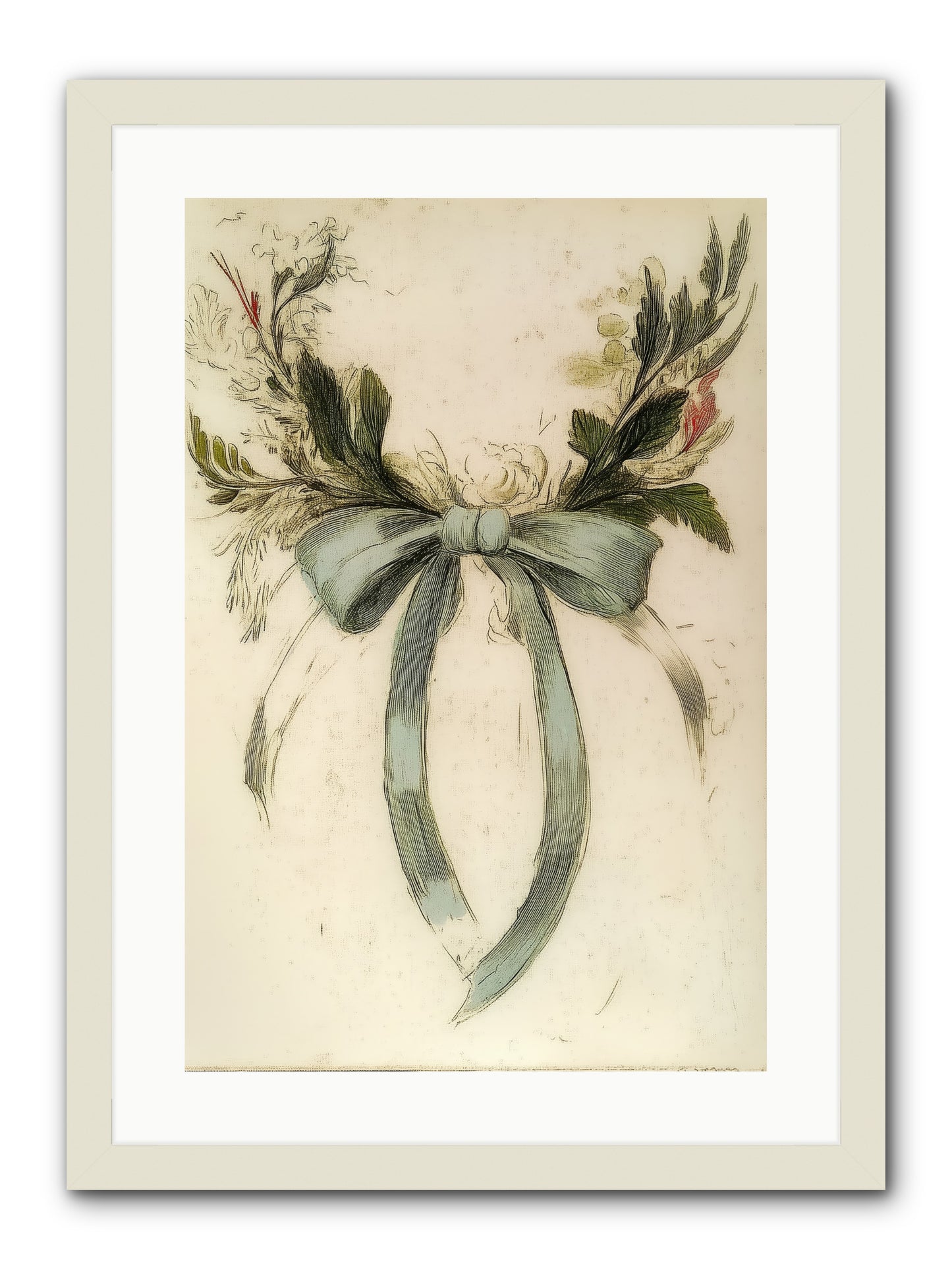 Frosted SIlk -- Framed Print - White 16x24