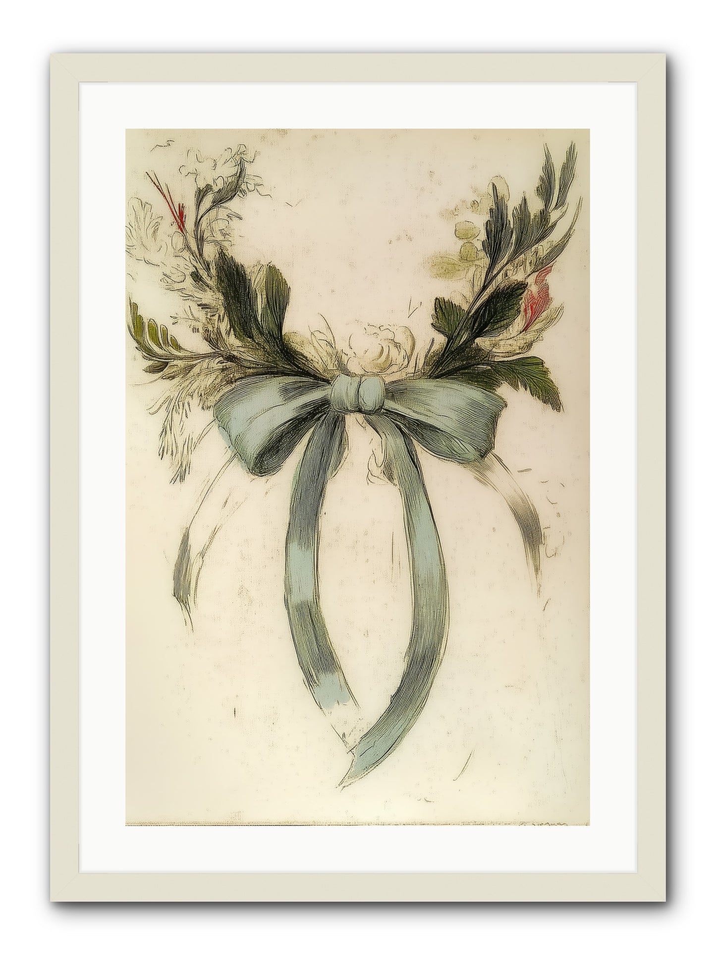 Frosted SIlk -- Framed Print - White 20x30