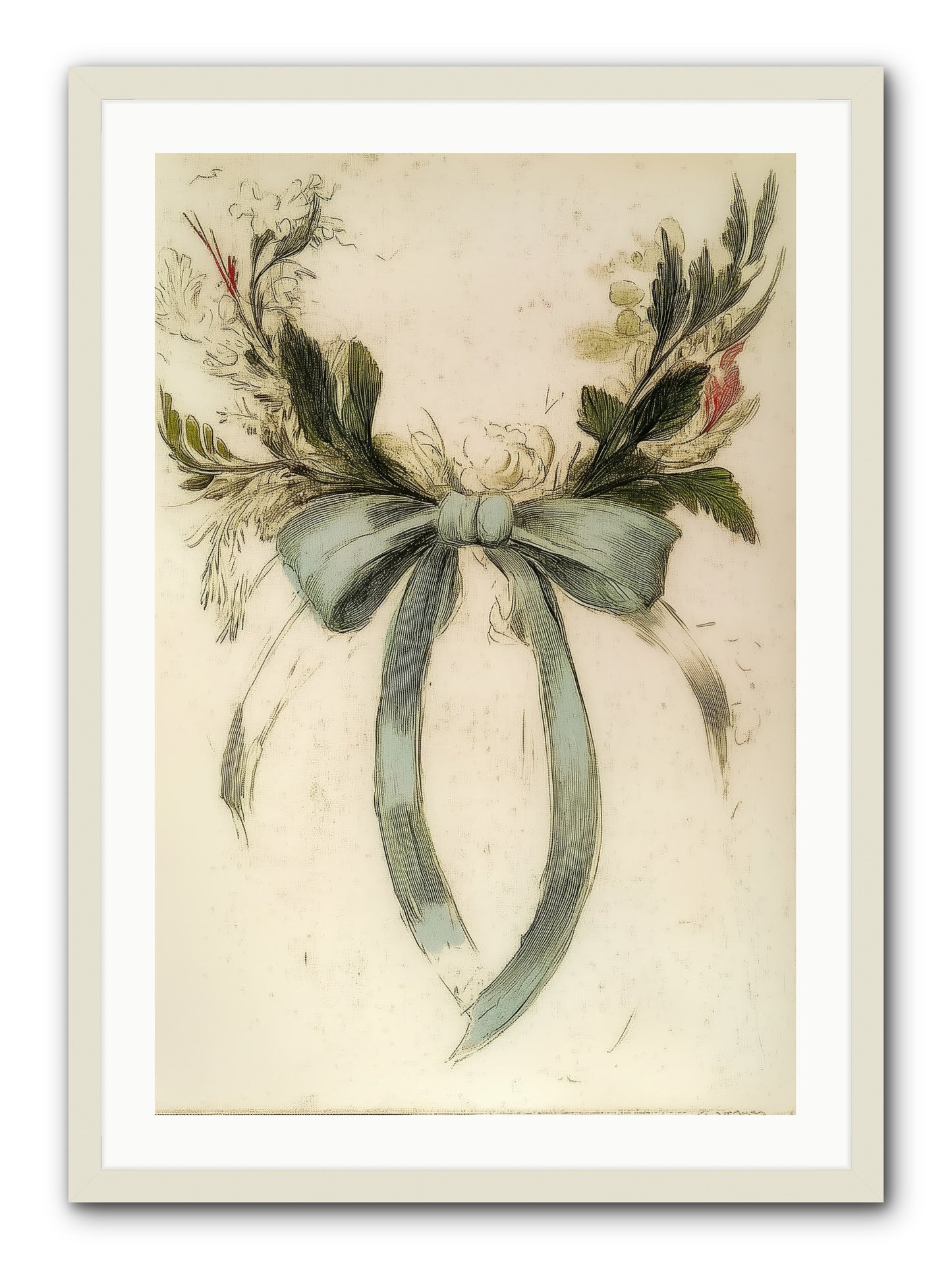 Frosted SIlk -- Framed Print - White 24x36
