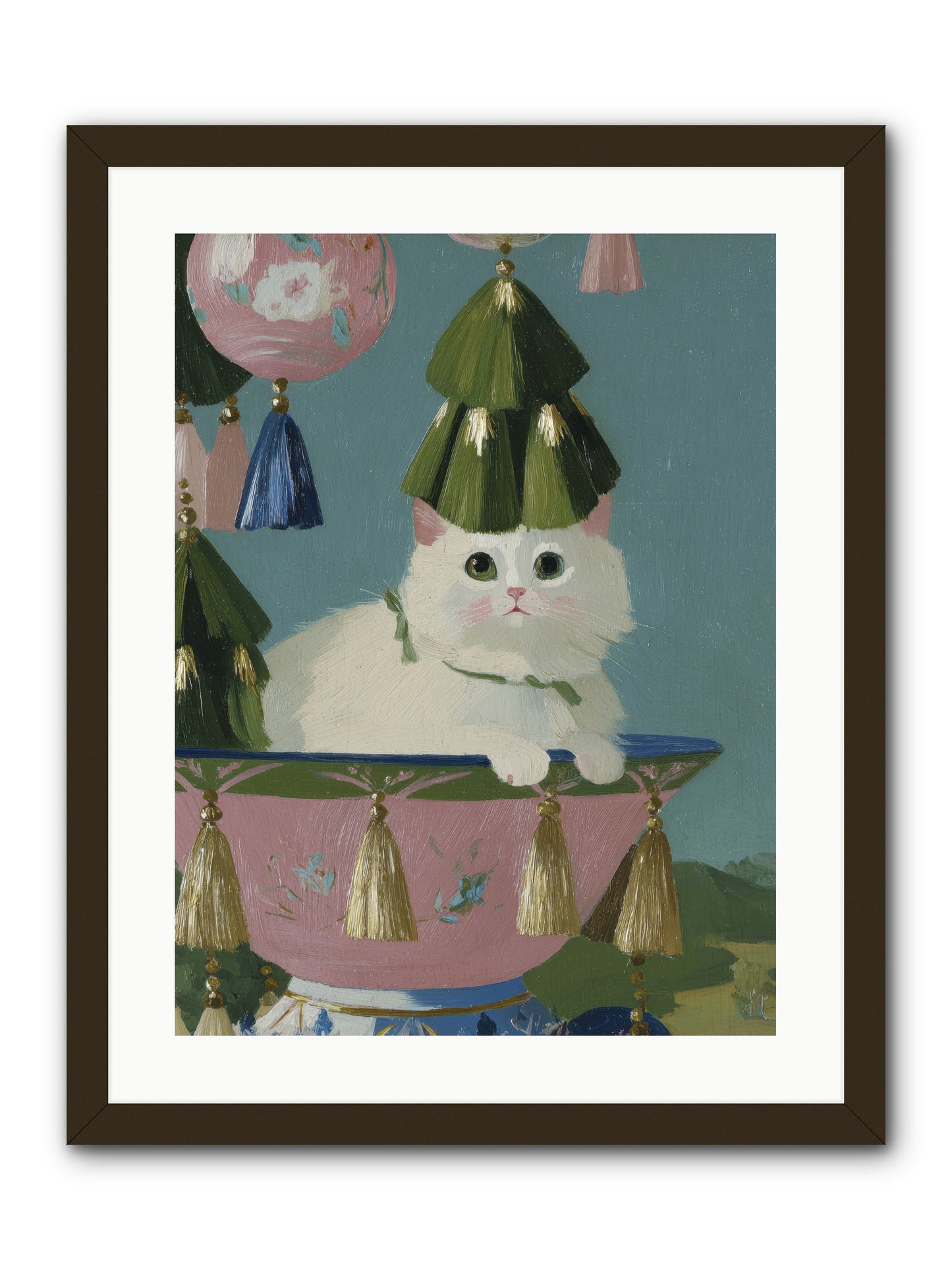 Frosty Morning Mischief -- Framed Print - Black 18x24