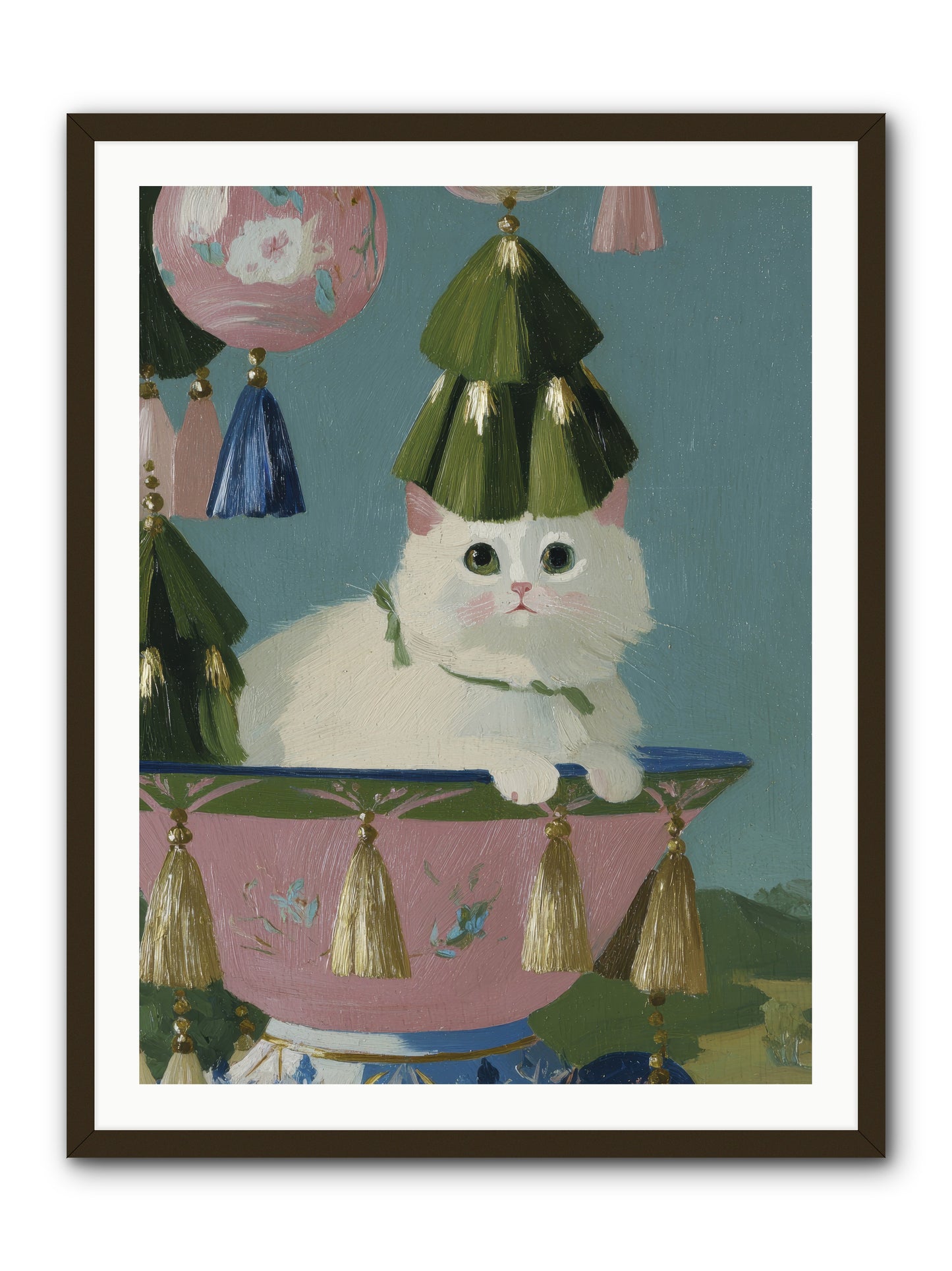 Frosty Morning Mischief -- Framed Print - Black 30x40