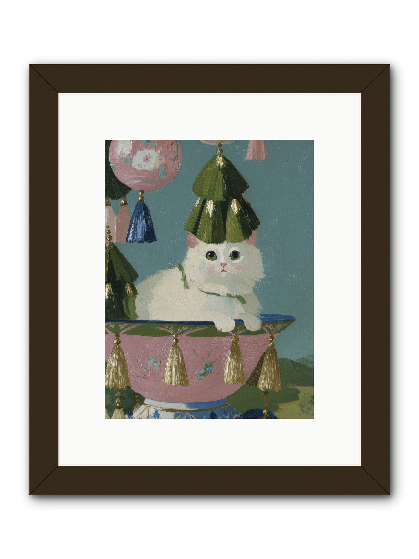 Frosty Morning Mischief -- Framed Print - Black 9x12