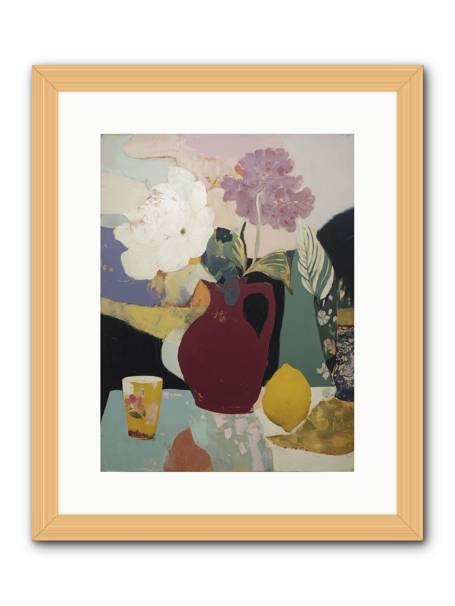 Fruit and Shadow -- Framed Print - Natural 12x16
