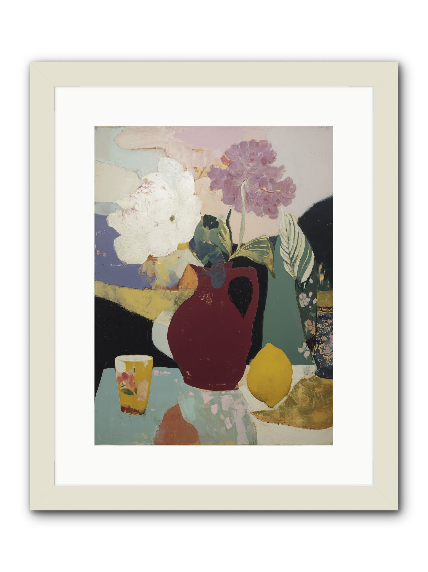 Fruit and Shadow -- Framed Print - White 12x16