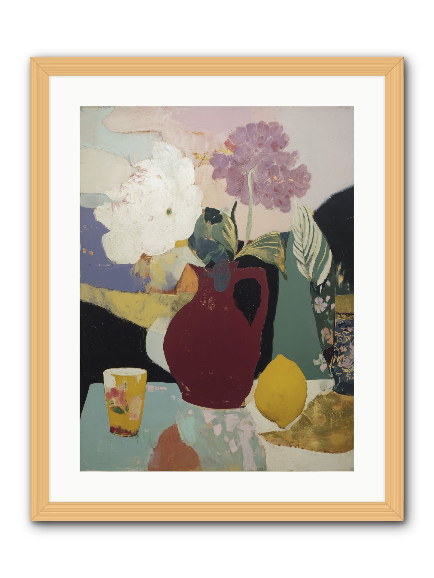 Fruit and Shadow -- Framed Print - Natural 18x24
