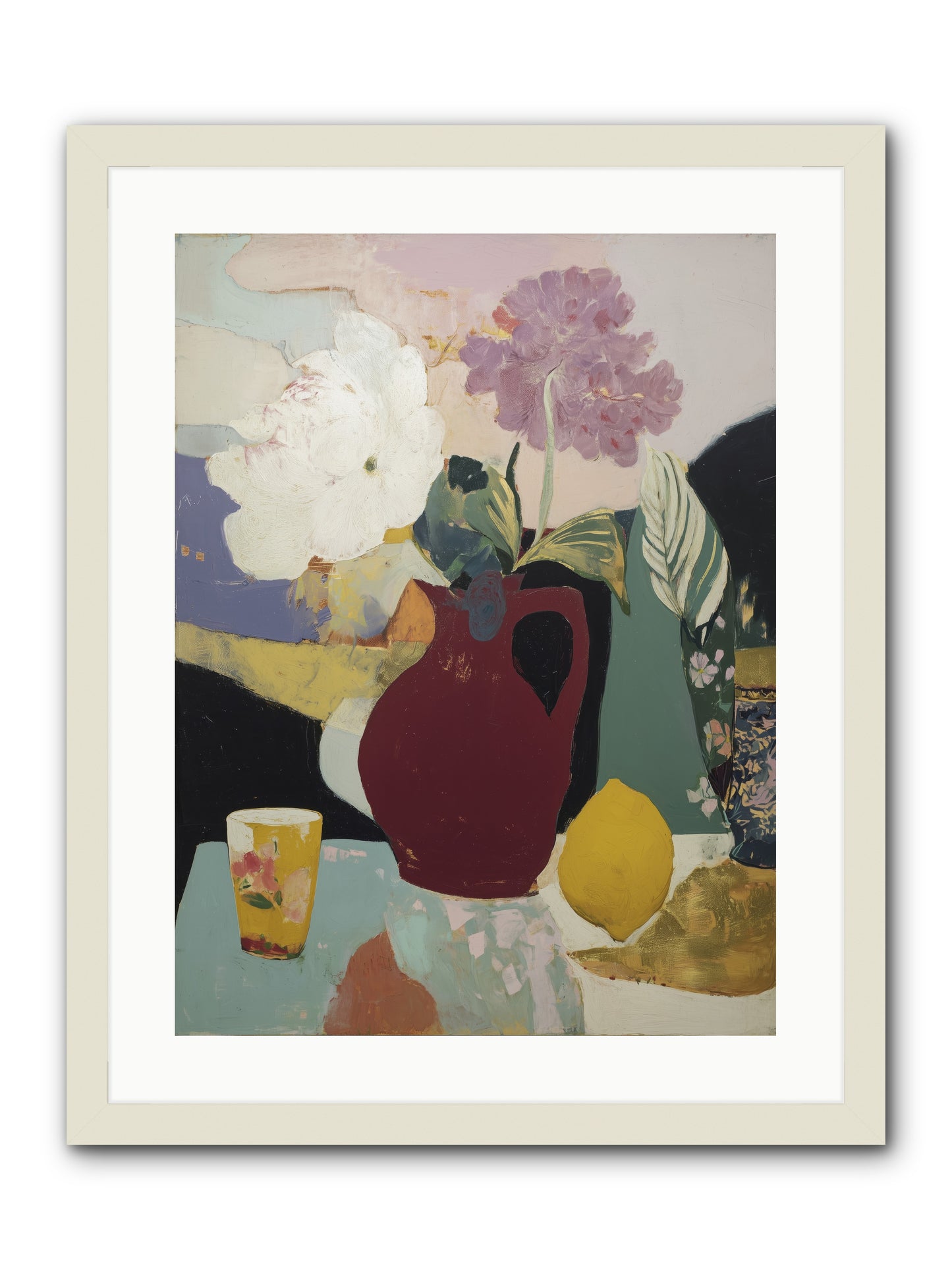 Fruit and Shadow -- Framed Print - White 18x24
