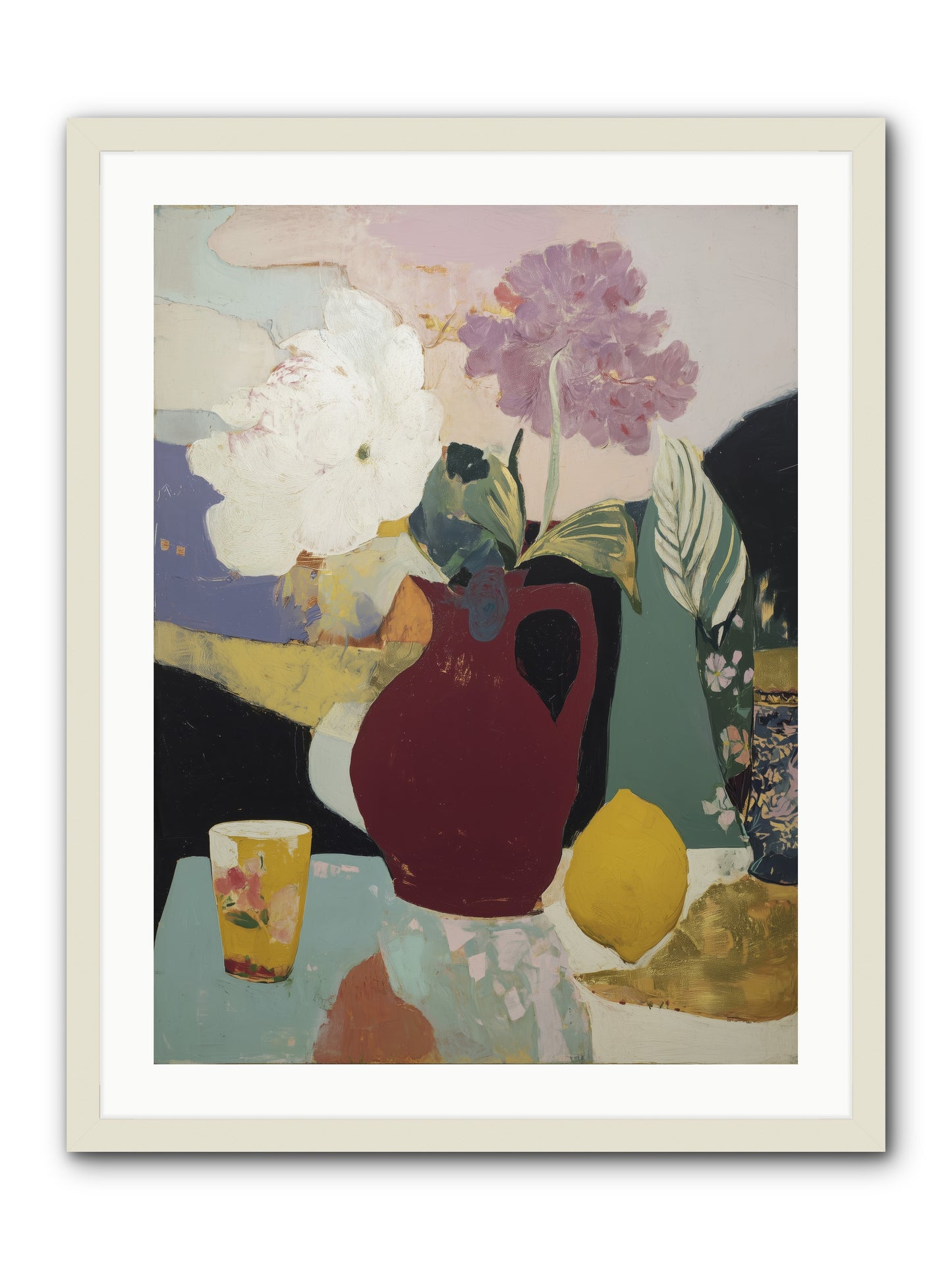 Fruit and Shadow -- Framed Print - White 24x32