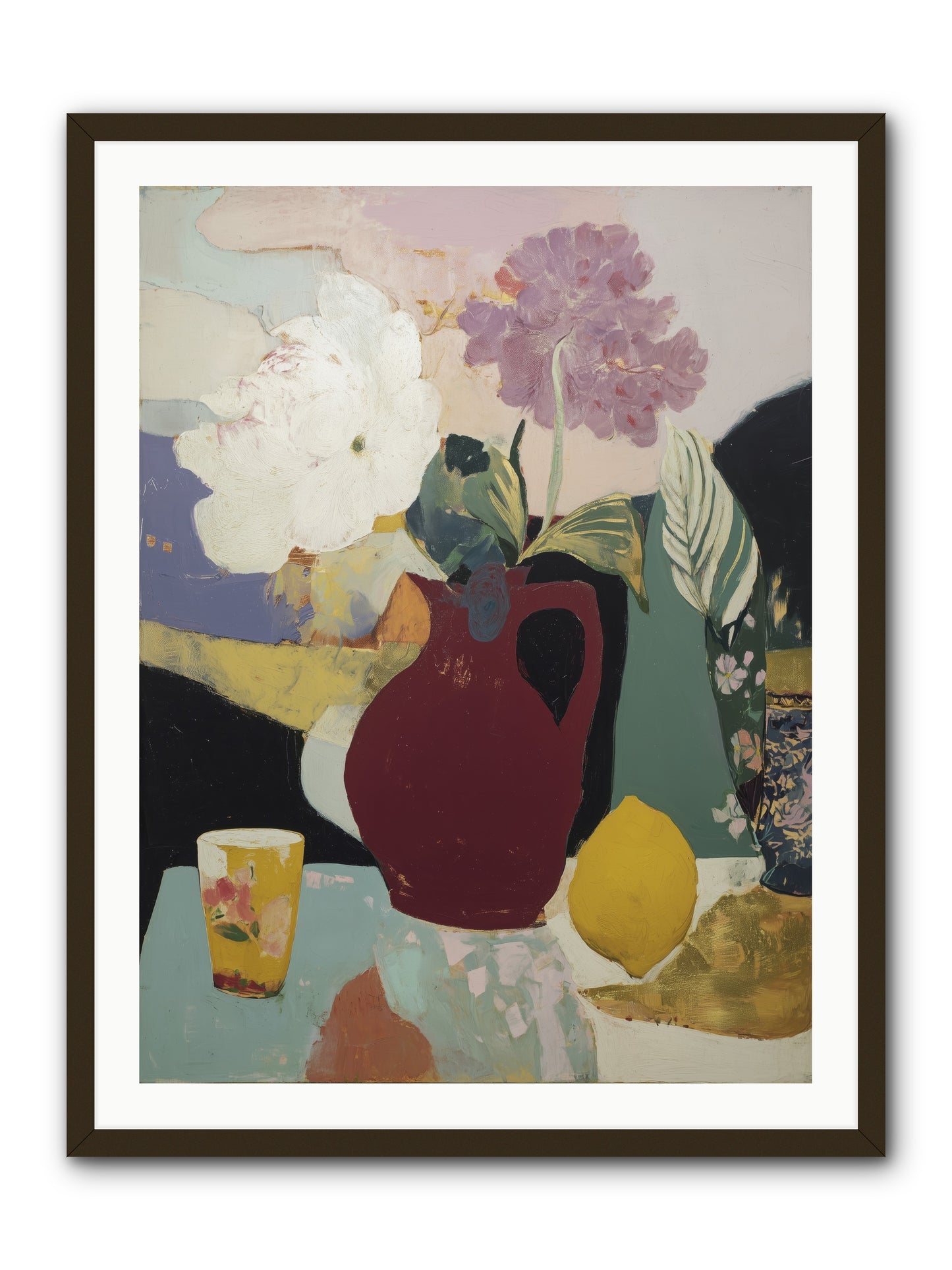 Fruit and Shadow -- Framed Print - Black 30x40