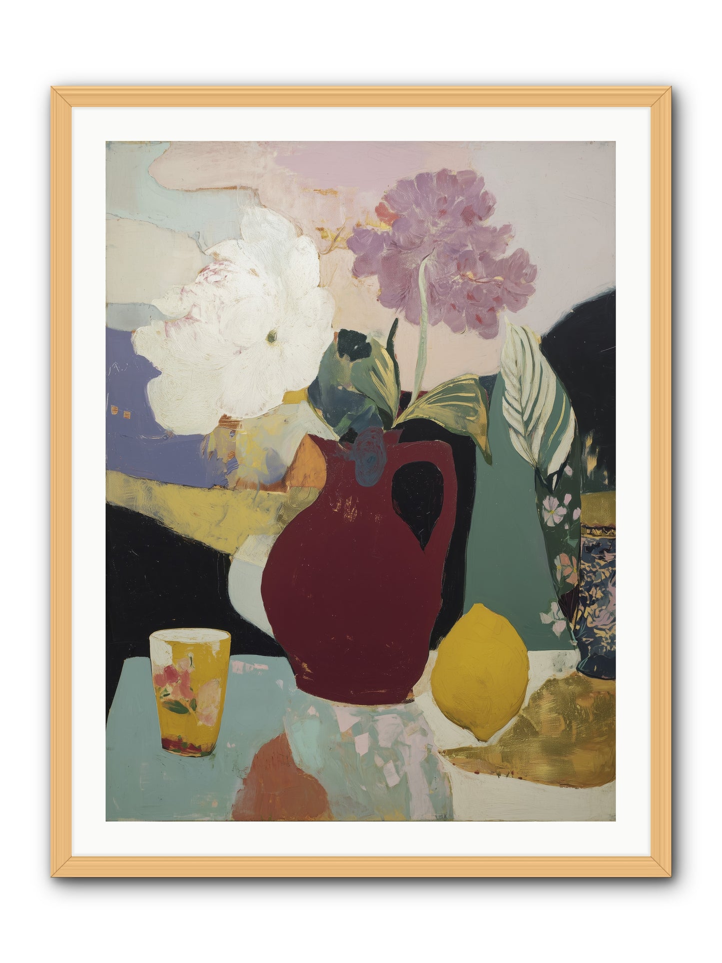 Fruit and Shadow -- Framed Print - Natural 30x40