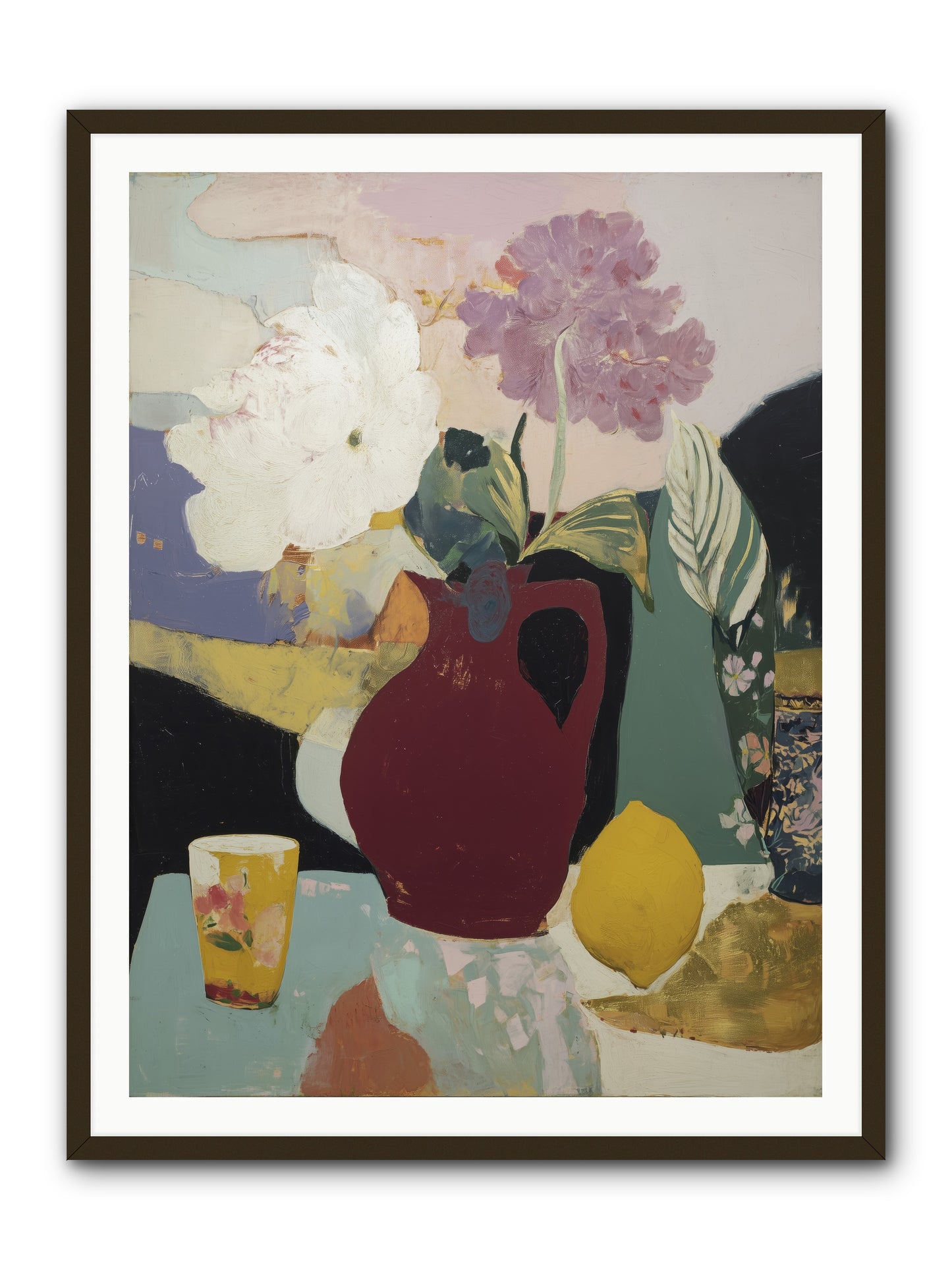 Fruit and Shadow -- Framed Print - Black 36x48