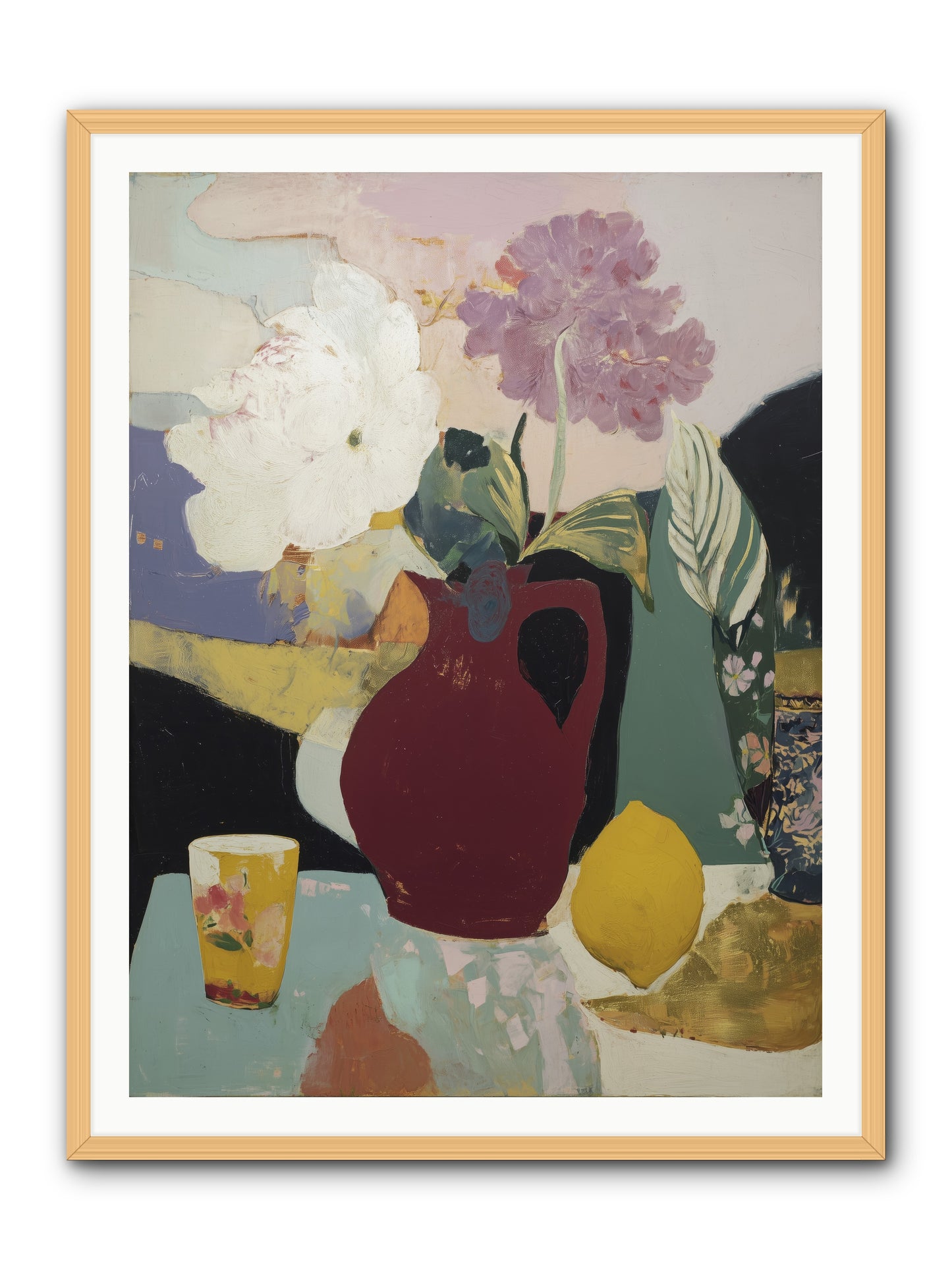 Fruit and Shadow -- Framed Print - Natural 36x48