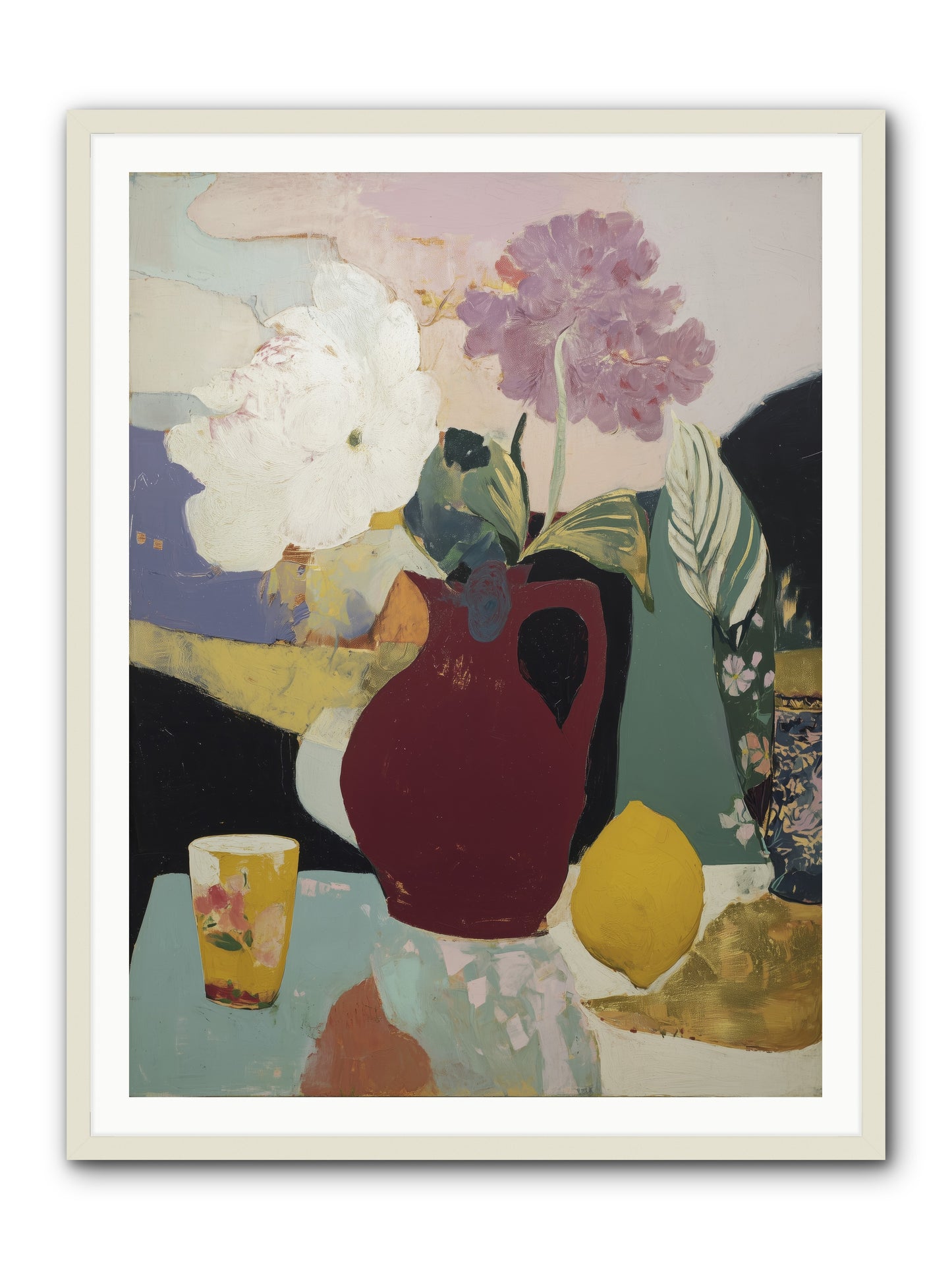 Fruit and Shadow -- Framed Print - White 36x48