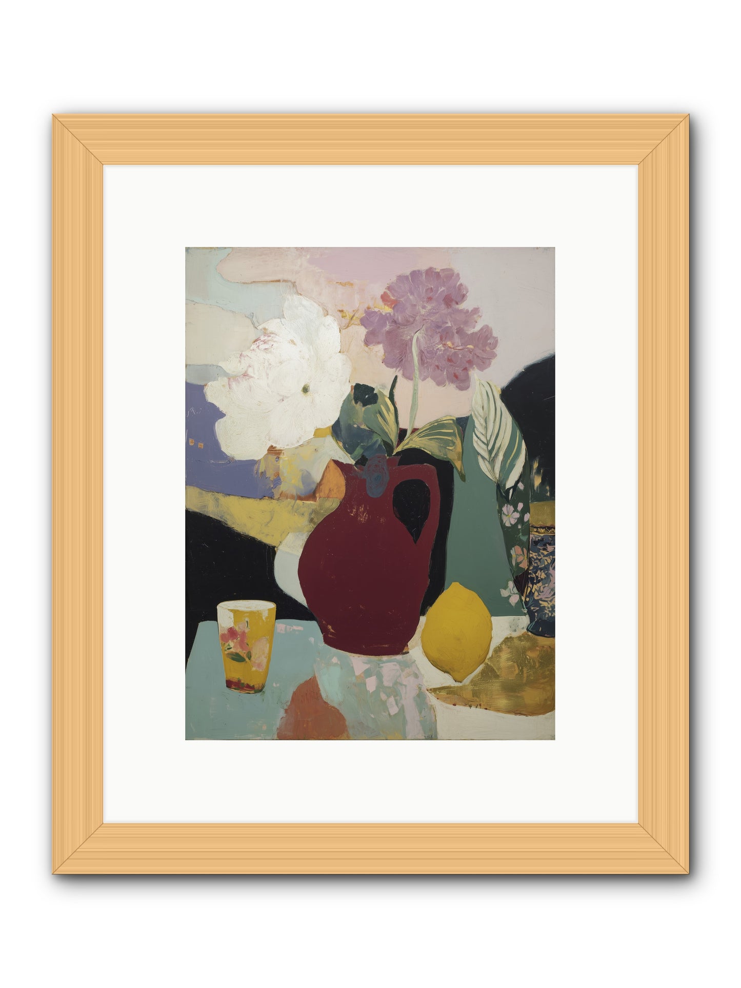 Fruit and Shadow -- Framed Print - Natural 9x12