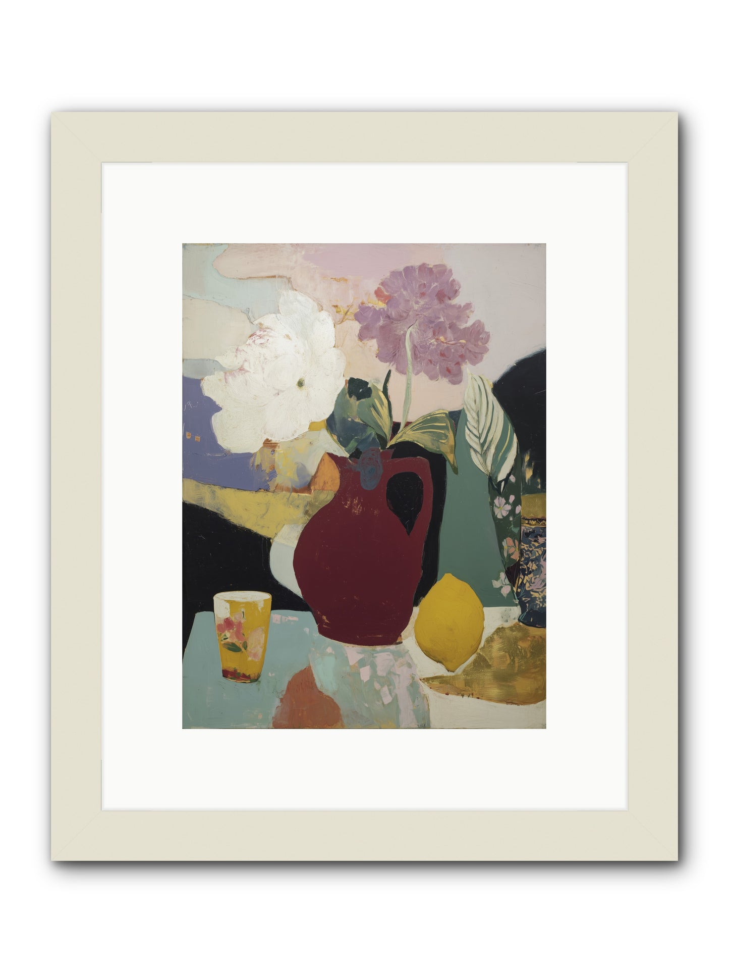 Fruit and Shadow -- Framed Print - White 9x12