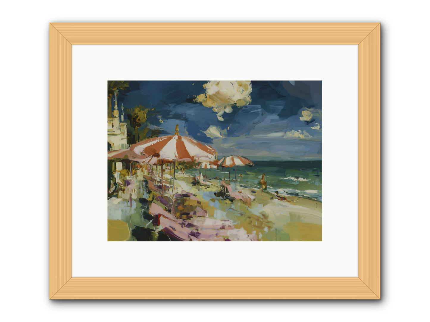 Gallic Shore Glory -- Framed Print - Natural 12x9