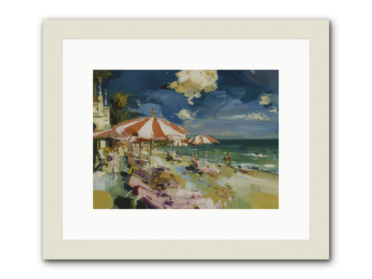 Gallic Shore Glory -- Framed Print - White 12x9