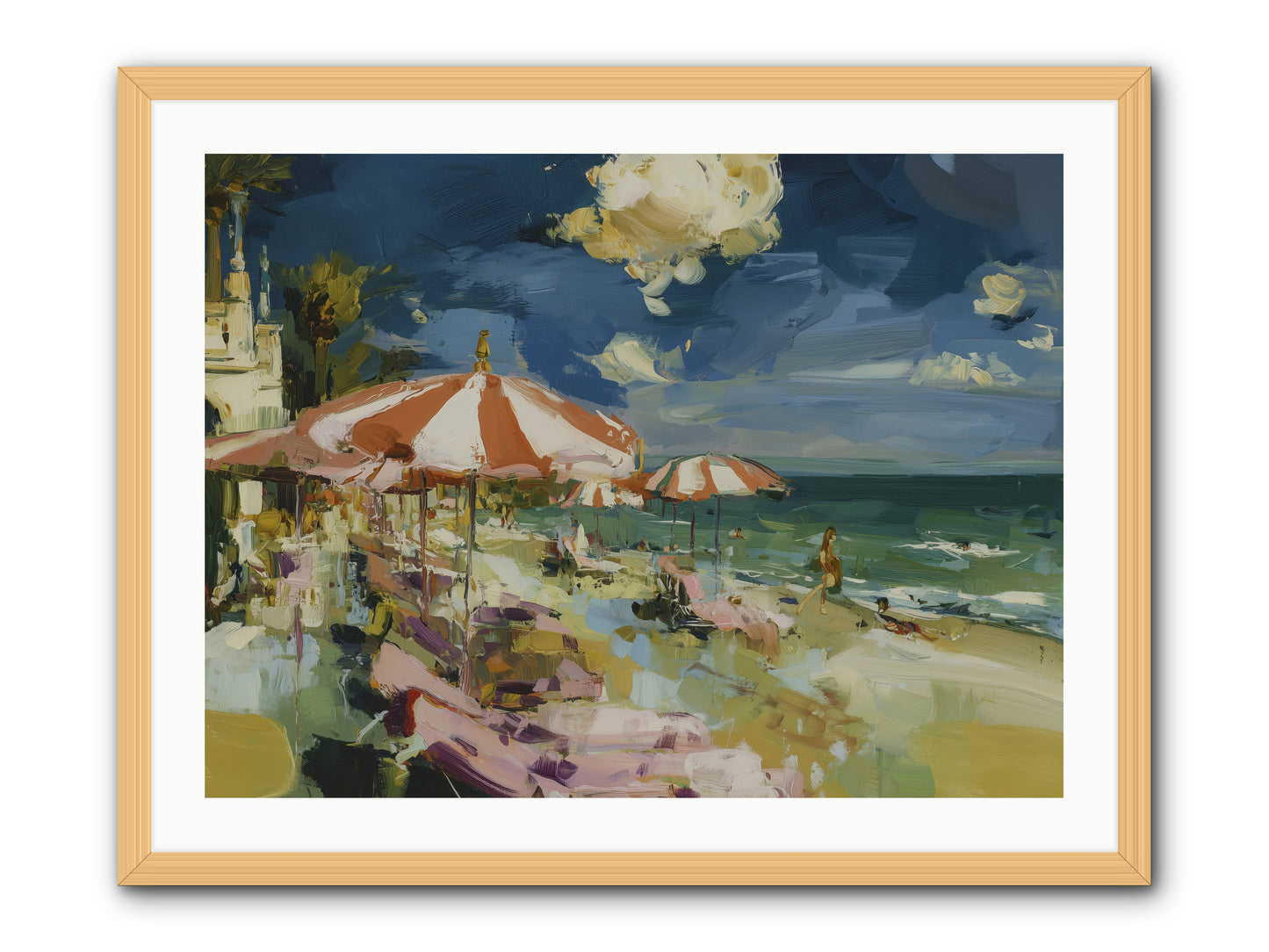 Gallic Shore Glory -- Framed Print - Natural 32x24