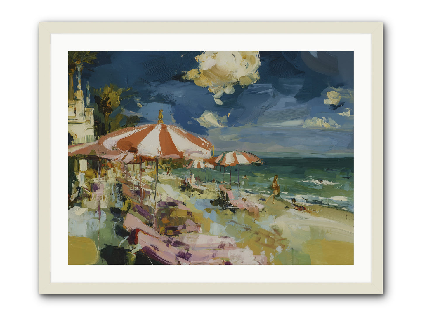 Gallic Shore Glory -- Framed Print - White 32x24