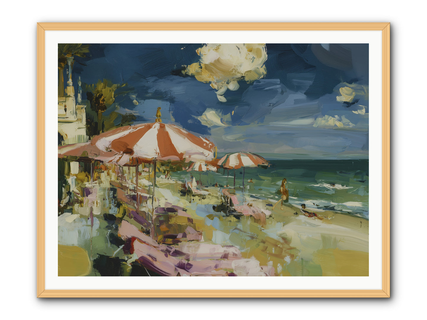 Gallic Shore Glory -- Framed Print - Natural 48x36