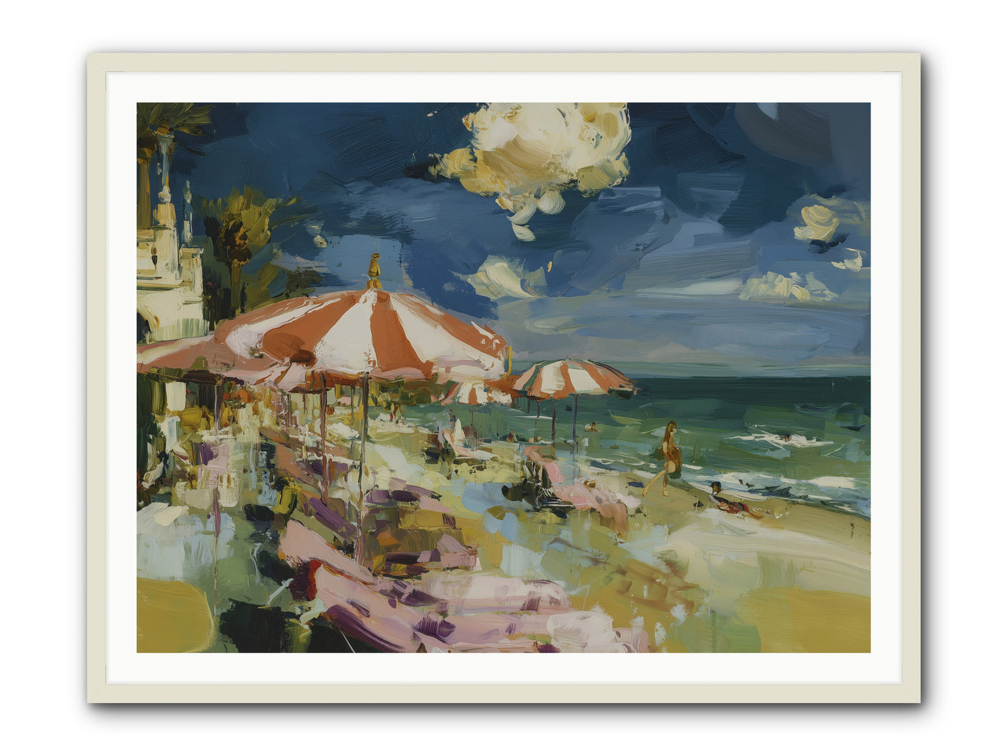 Gallic Shore Glory -- Framed Print - White 48x36