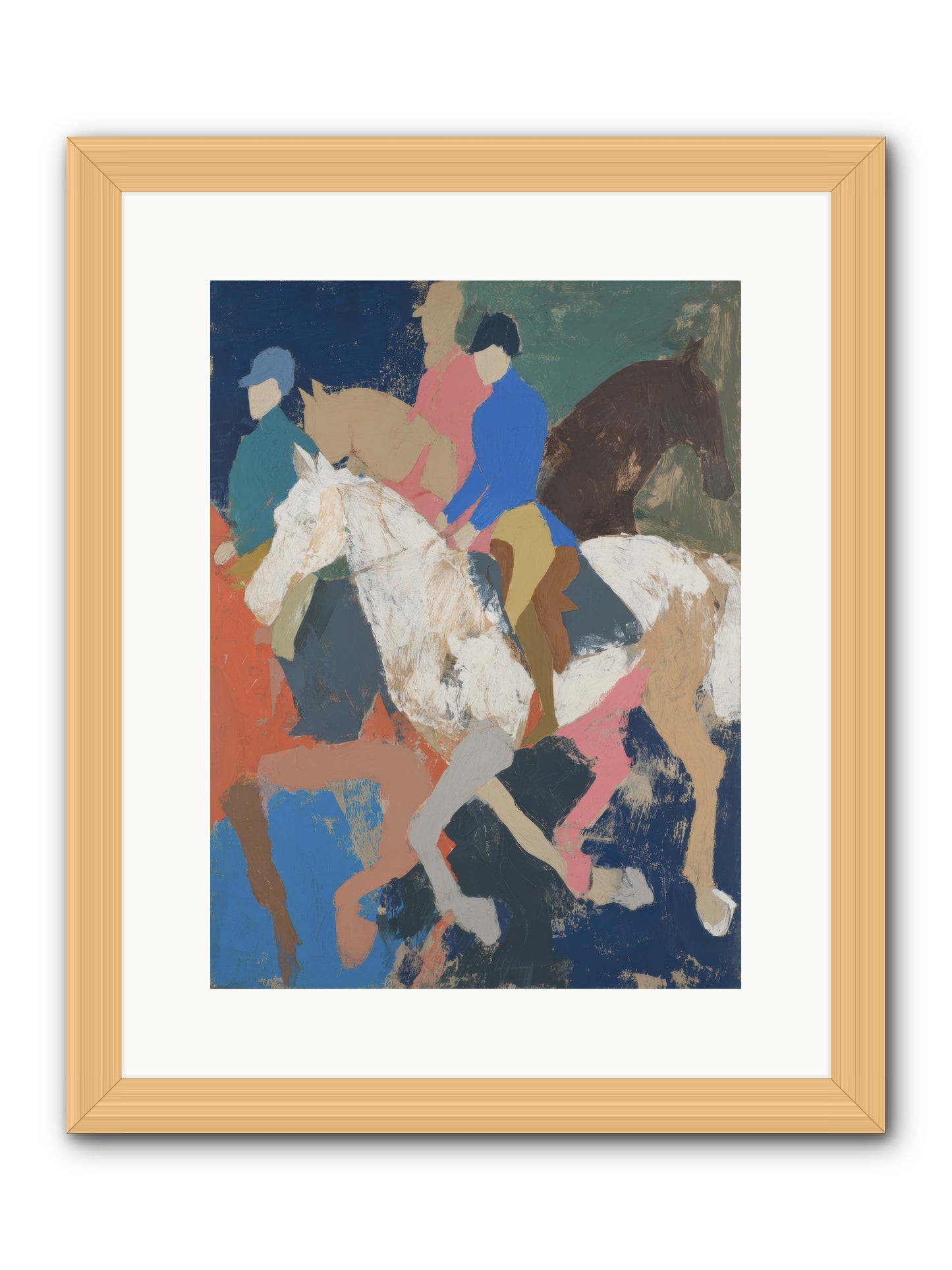 Galloping Into Myth -- Framed Print - Natural 12x16