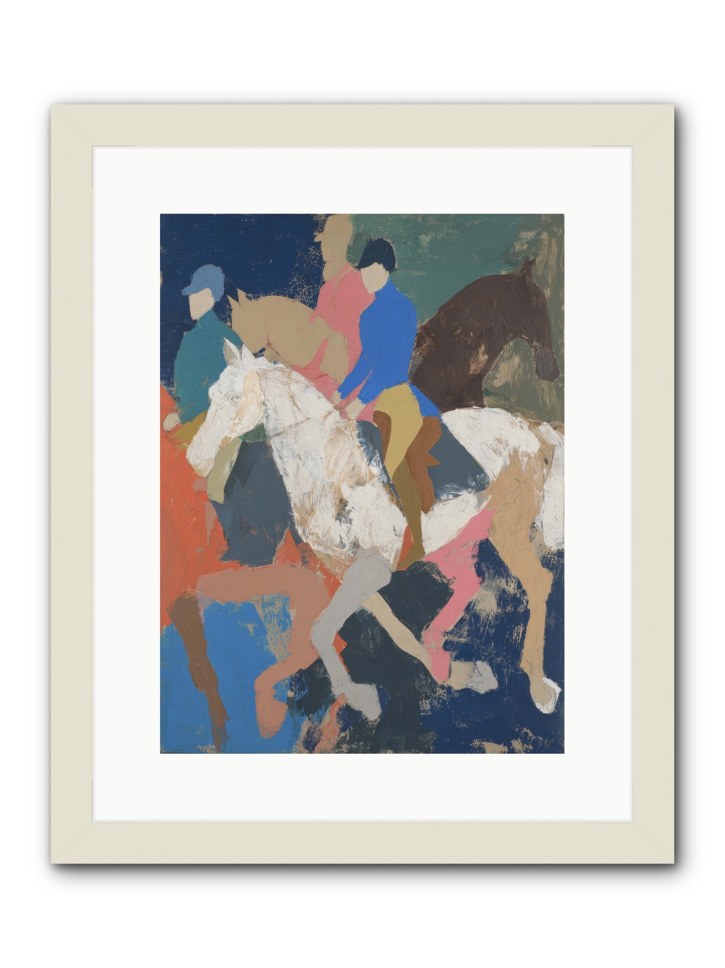 Galloping Into Myth -- Framed Print - White 12x16