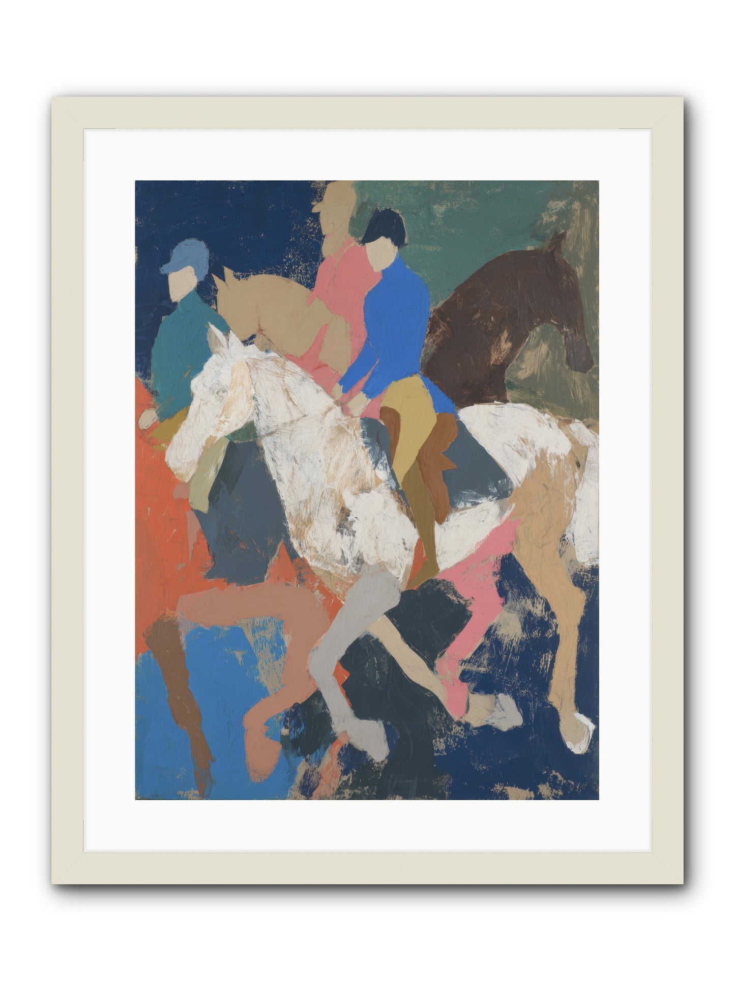 Galloping Into Myth -- Framed Print - White 18x24
