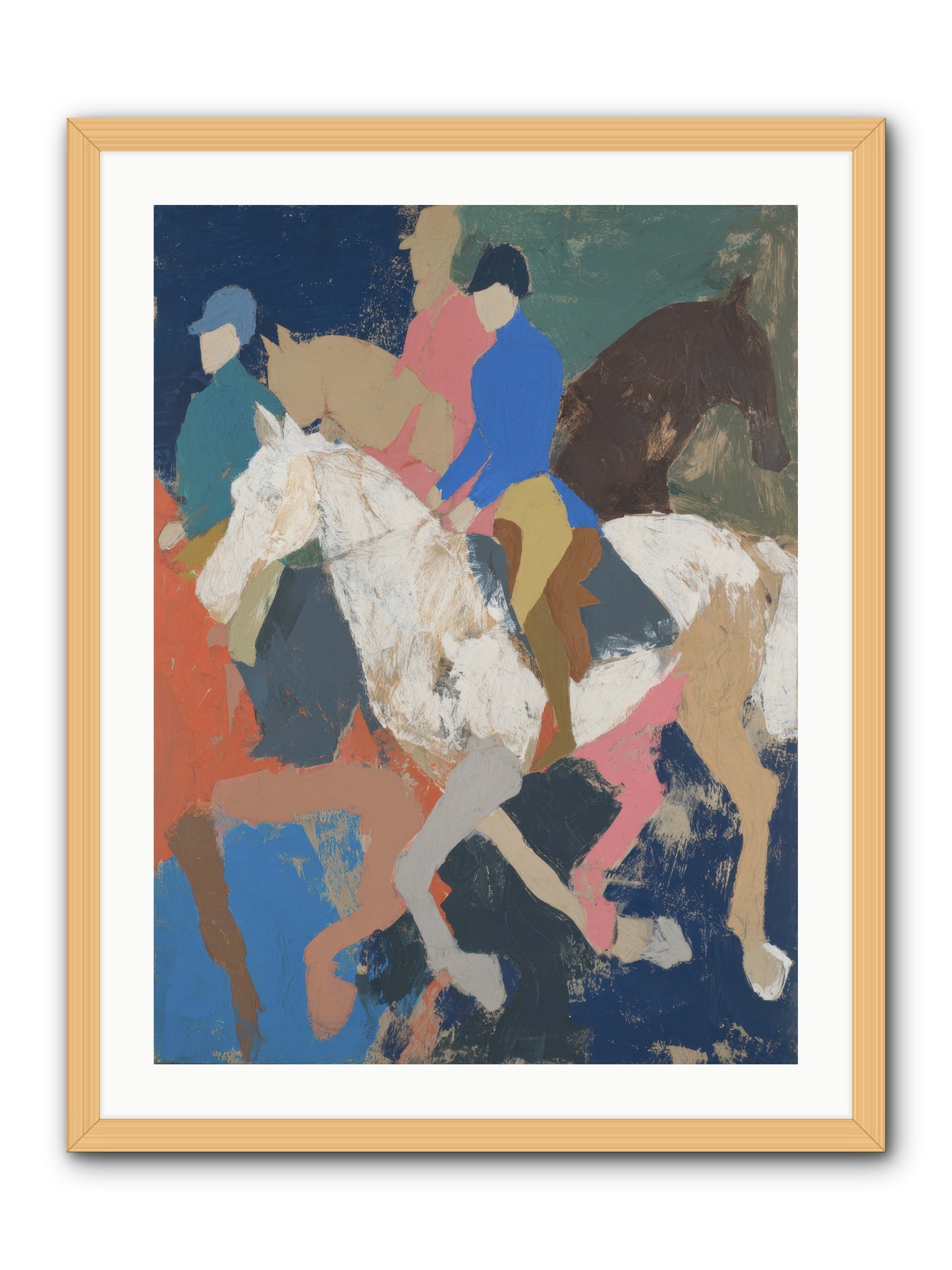 Galloping Into Myth -- Framed Print - Natural 24x32