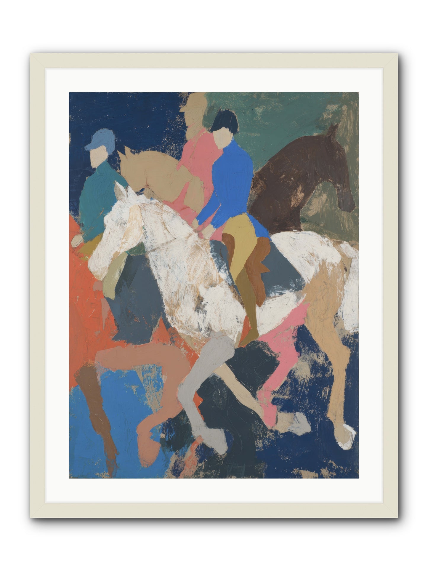 Galloping Into Myth -- Framed Print - White 24x32