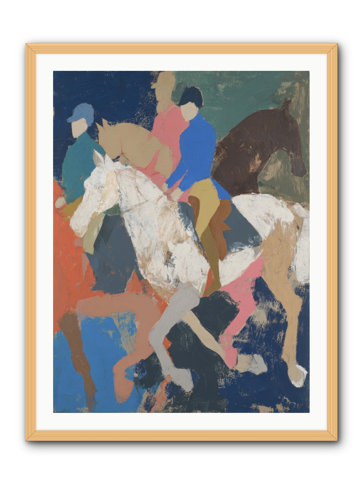 Galloping Into Myth -- Framed Print - Natural 30x40