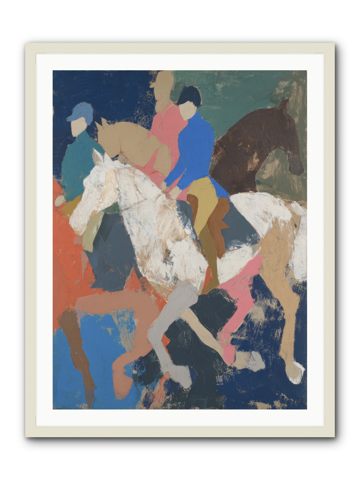 Galloping Into Myth -- Framed Print - White 30x40