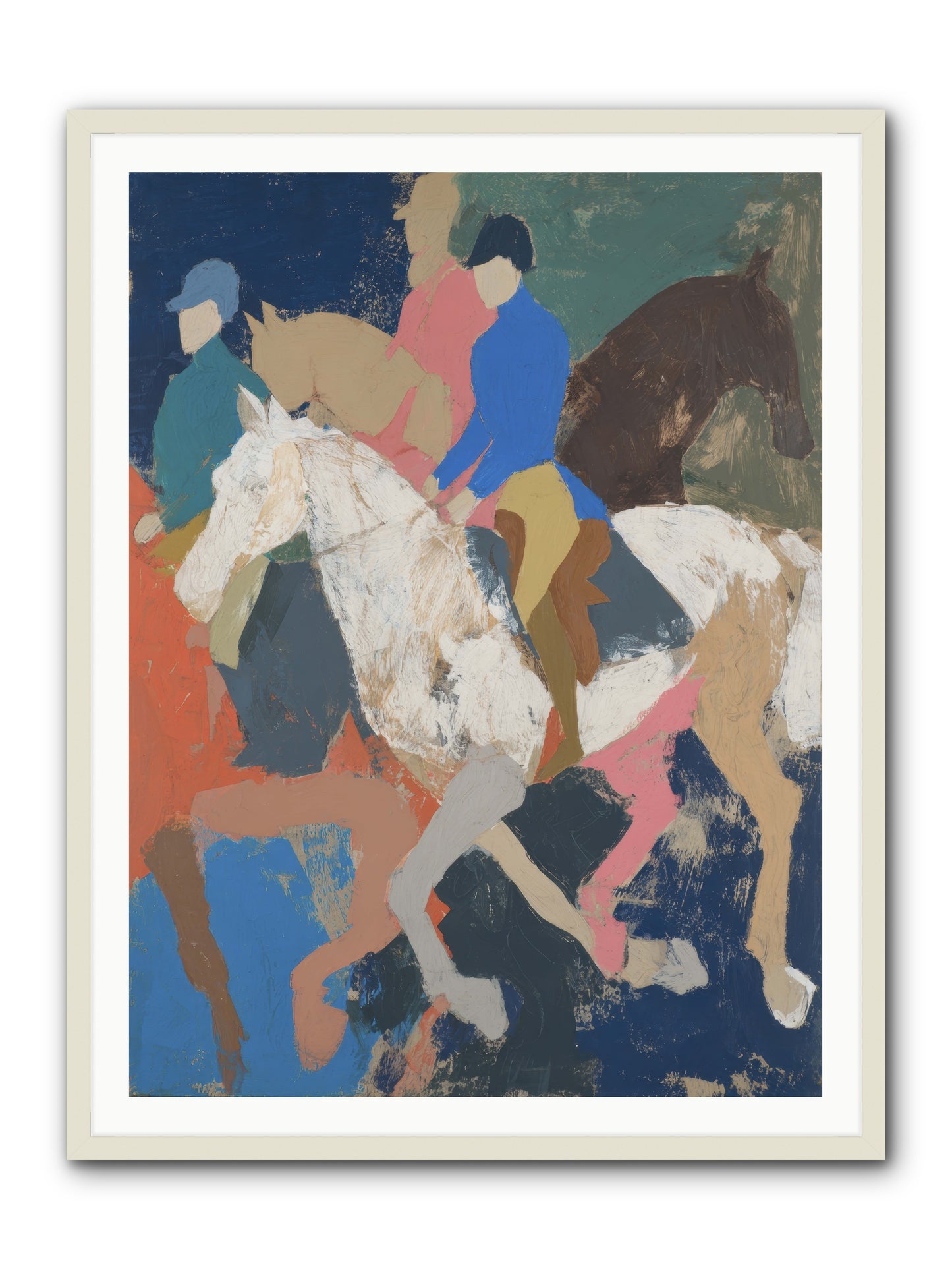 Galloping Into Myth -- Framed Print - White 36x48