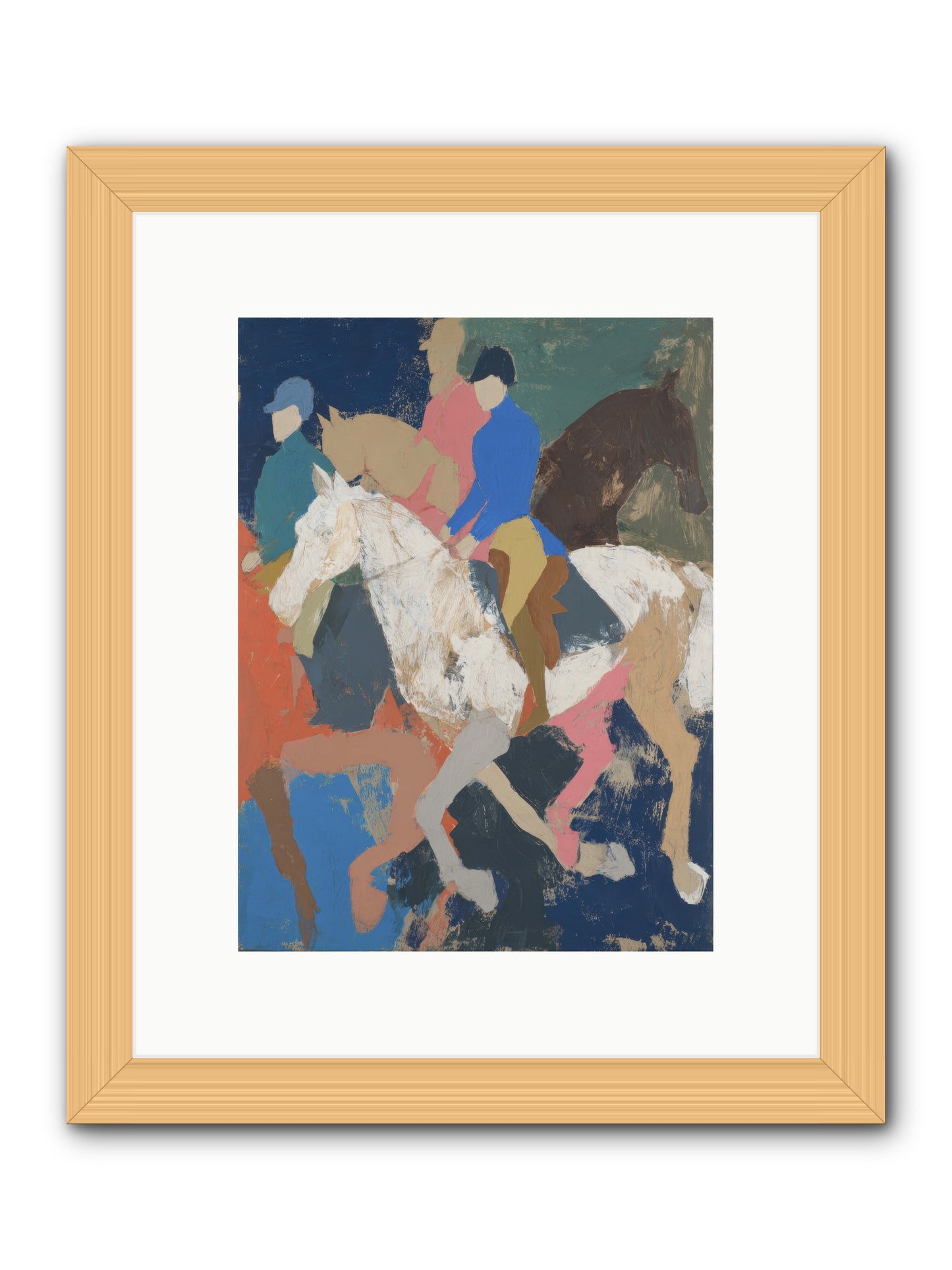 Galloping Into Myth -- Framed Print - Natural 9x12