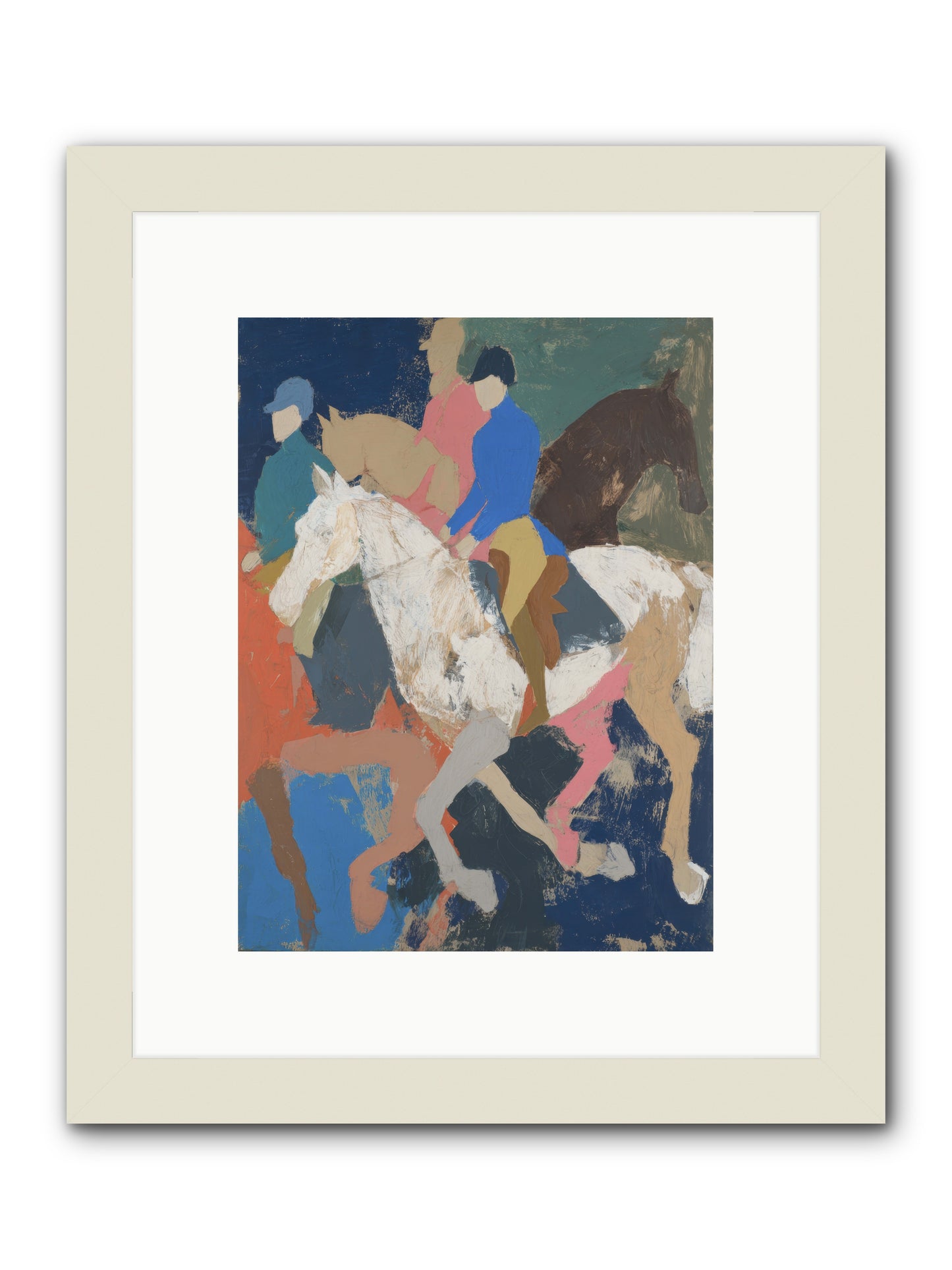 Galloping Into Myth -- Framed Print - White 9x12