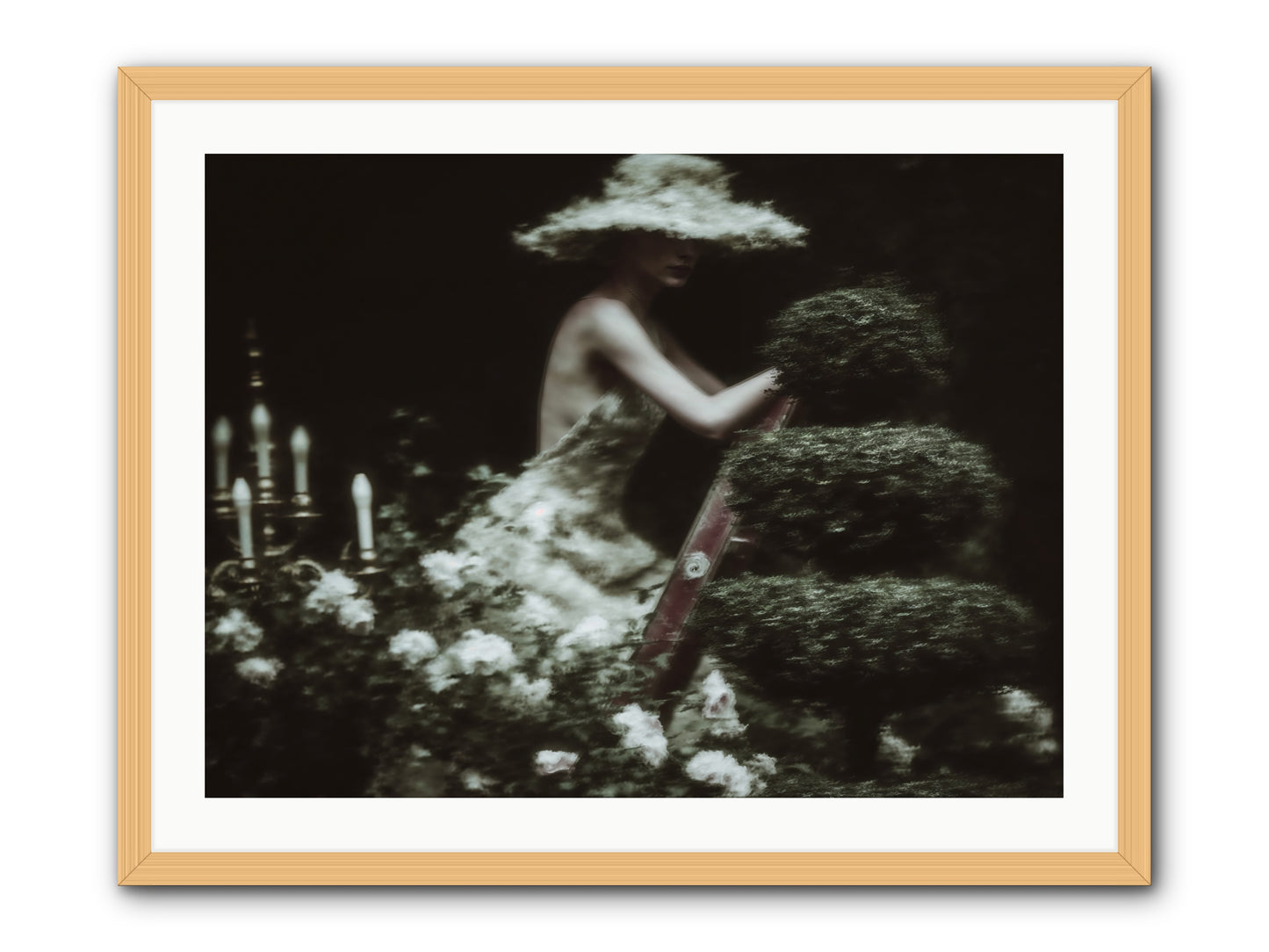 Garden Architecture -- Framed Print - Natural 32x24