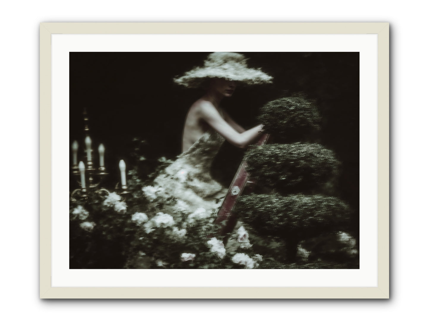 Garden Architecture -- Framed Print - White 32x24