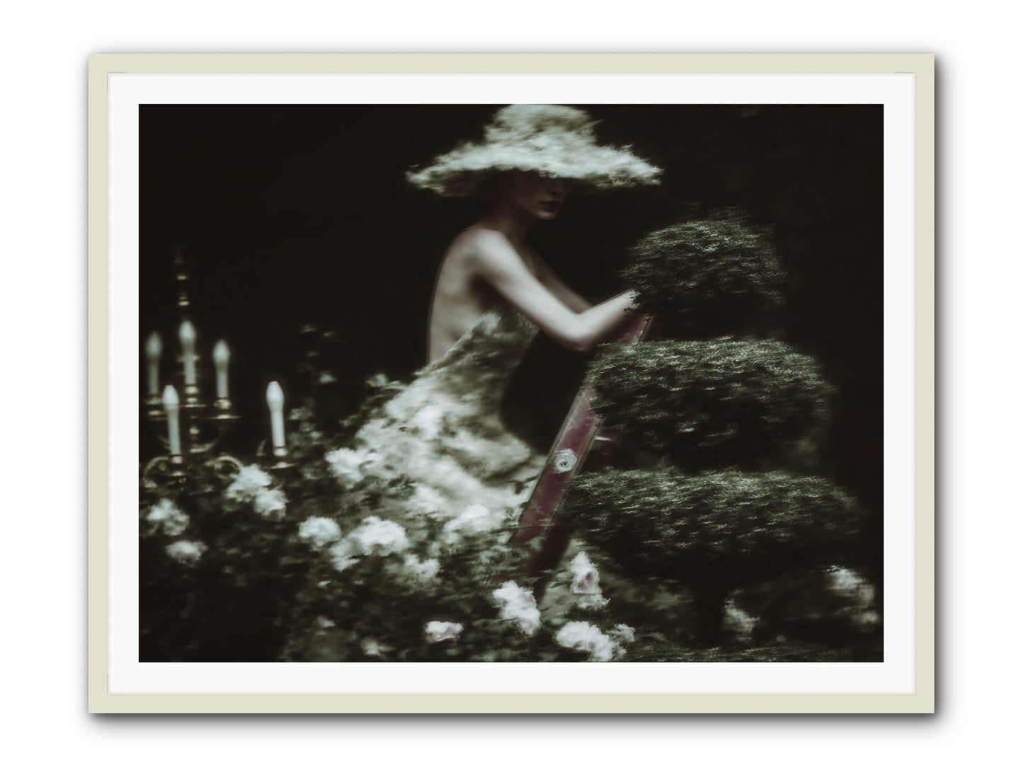 Garden Architecture -- Framed Print - White 48x36