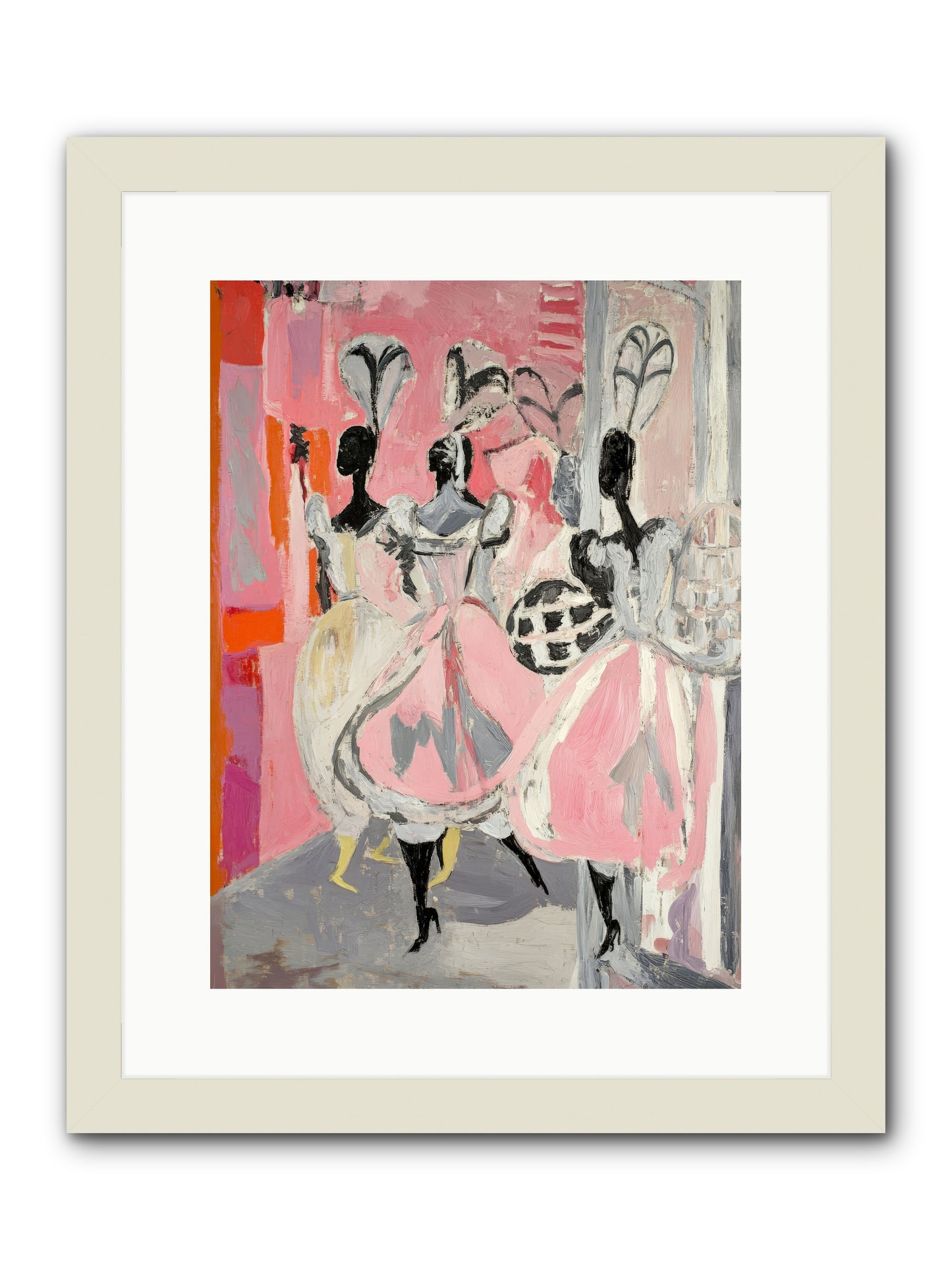 Garden Ballet Notes -- Framed Print - White 12x16