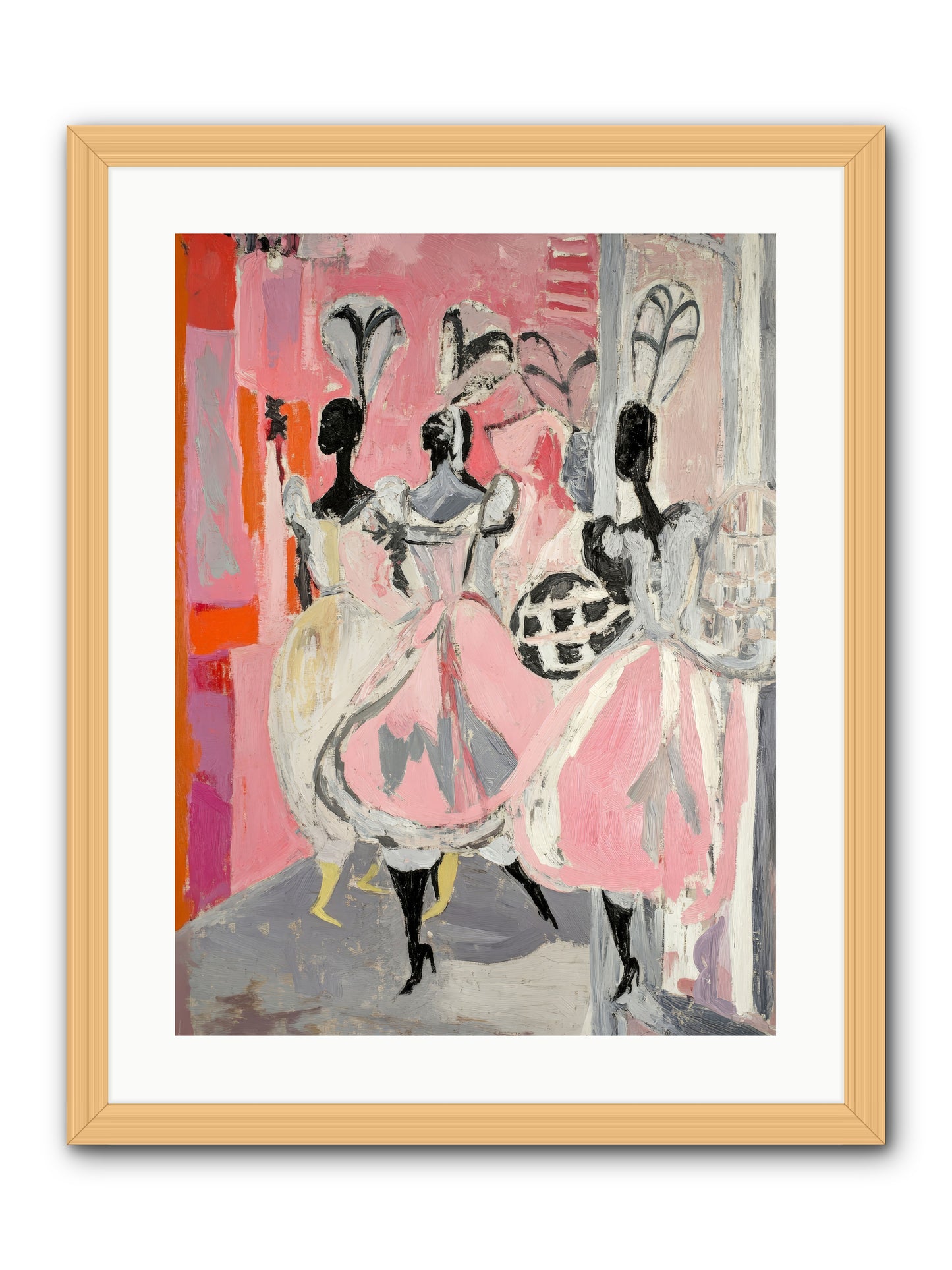 Garden Ballet Notes -- Framed Print - Natural 18x24