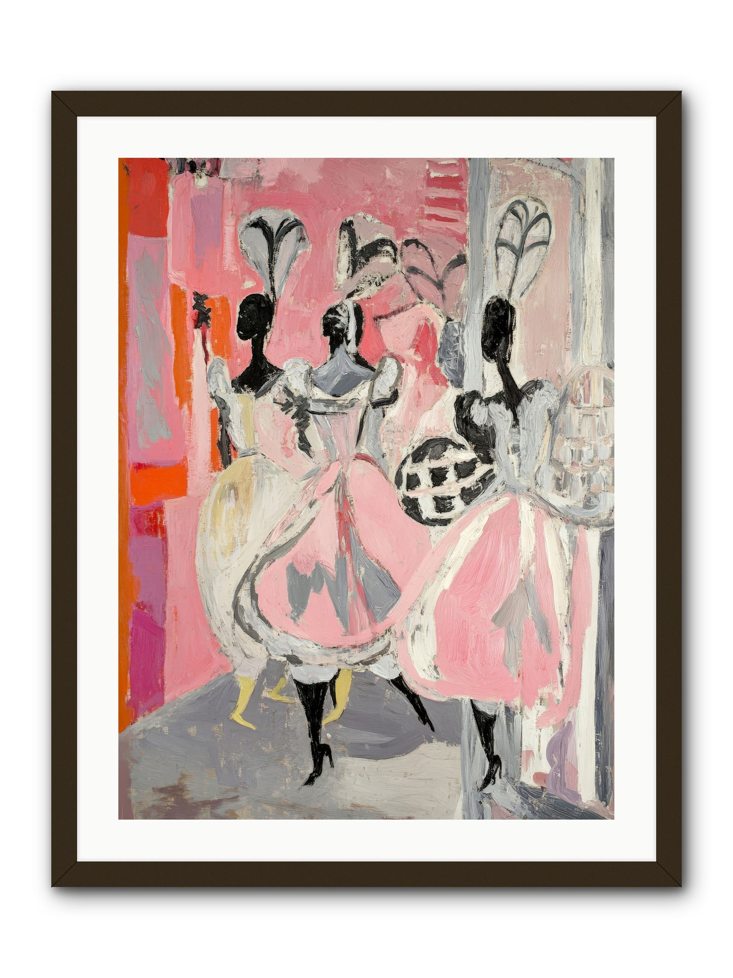 Garden Ballet Notes -- Framed Print - Black 24x32