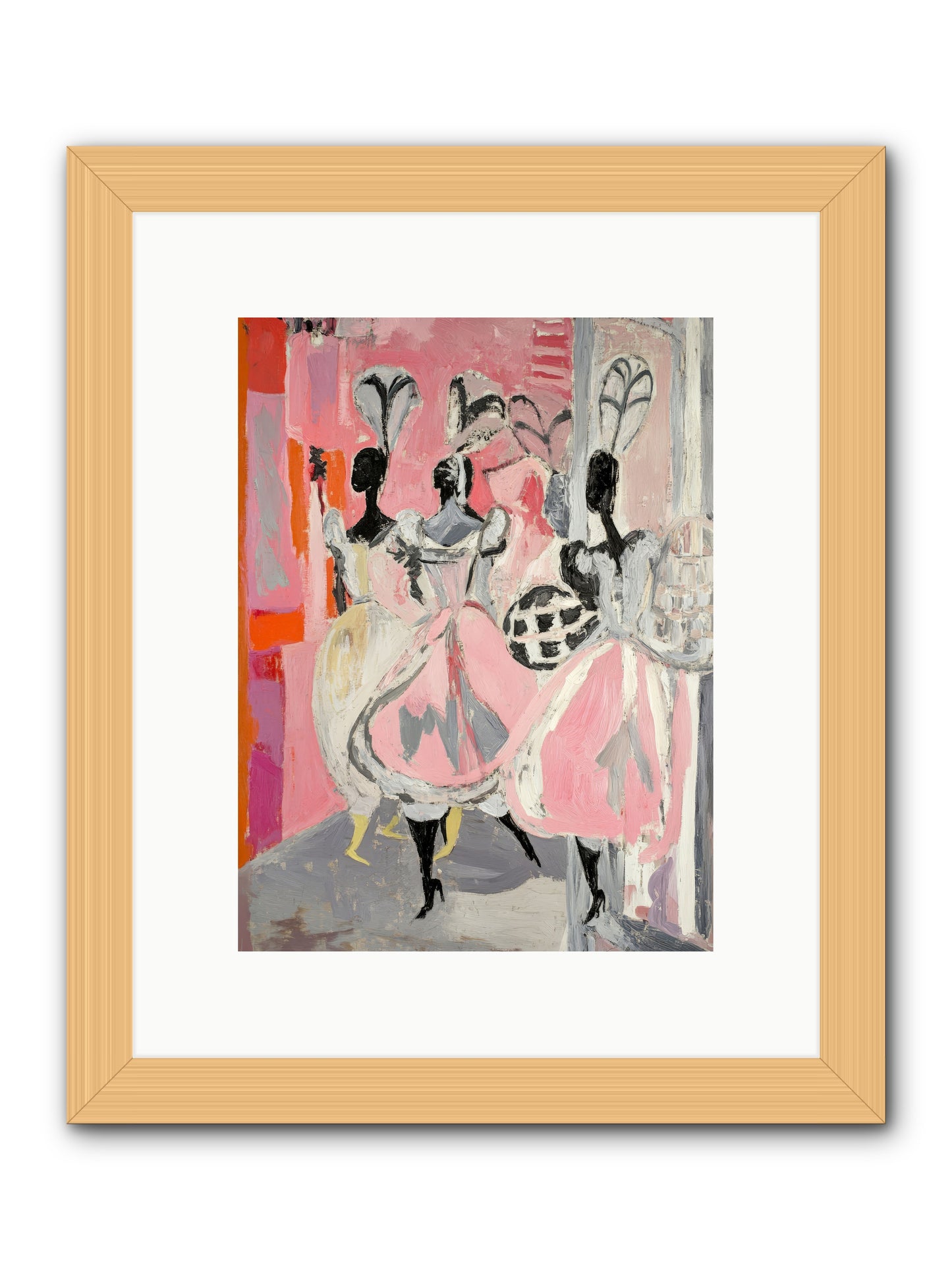 Garden Ballet Notes -- Framed Print - Natural 9x12