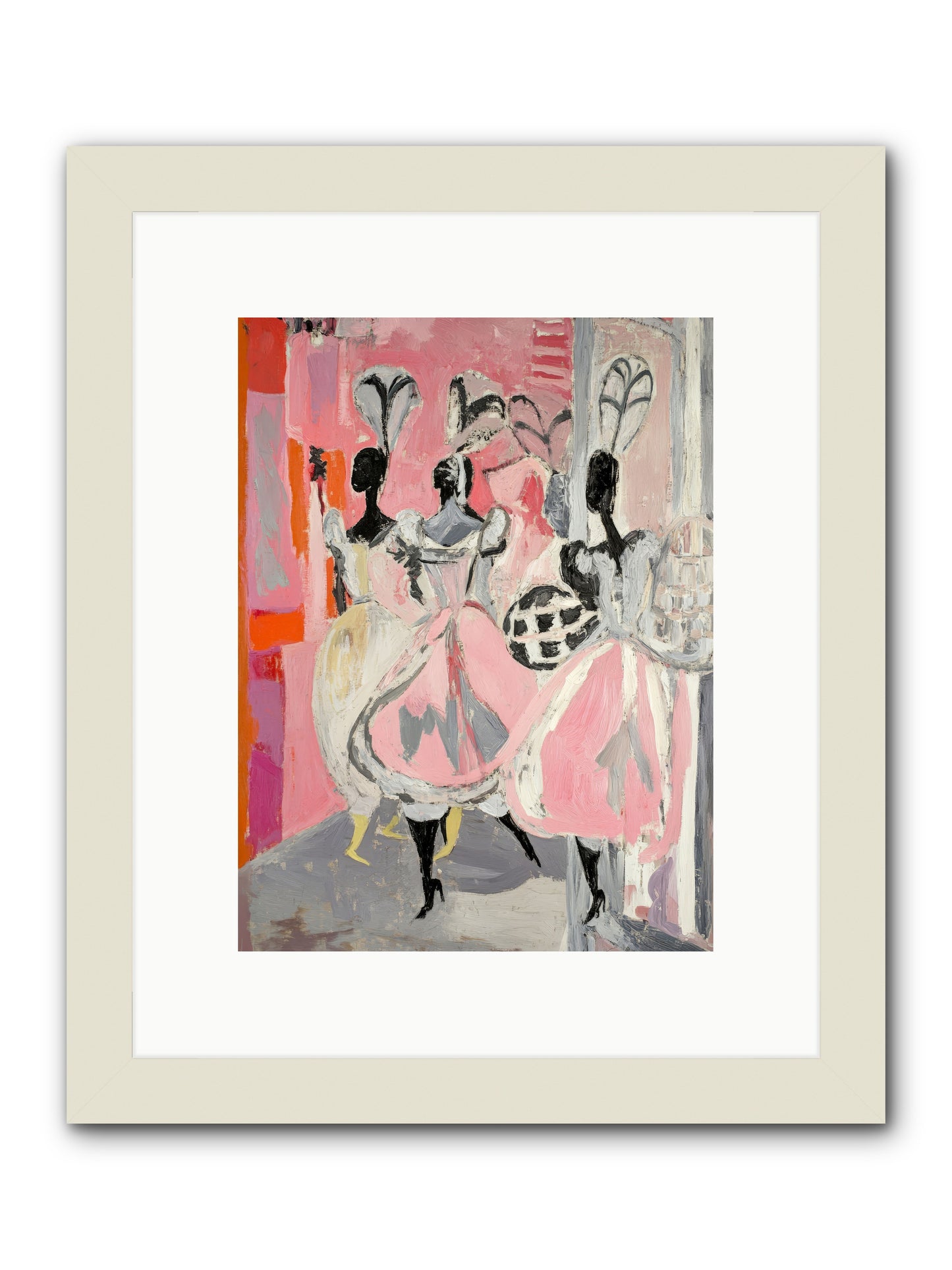 Garden Ballet Notes -- Framed Print - White 9x12
