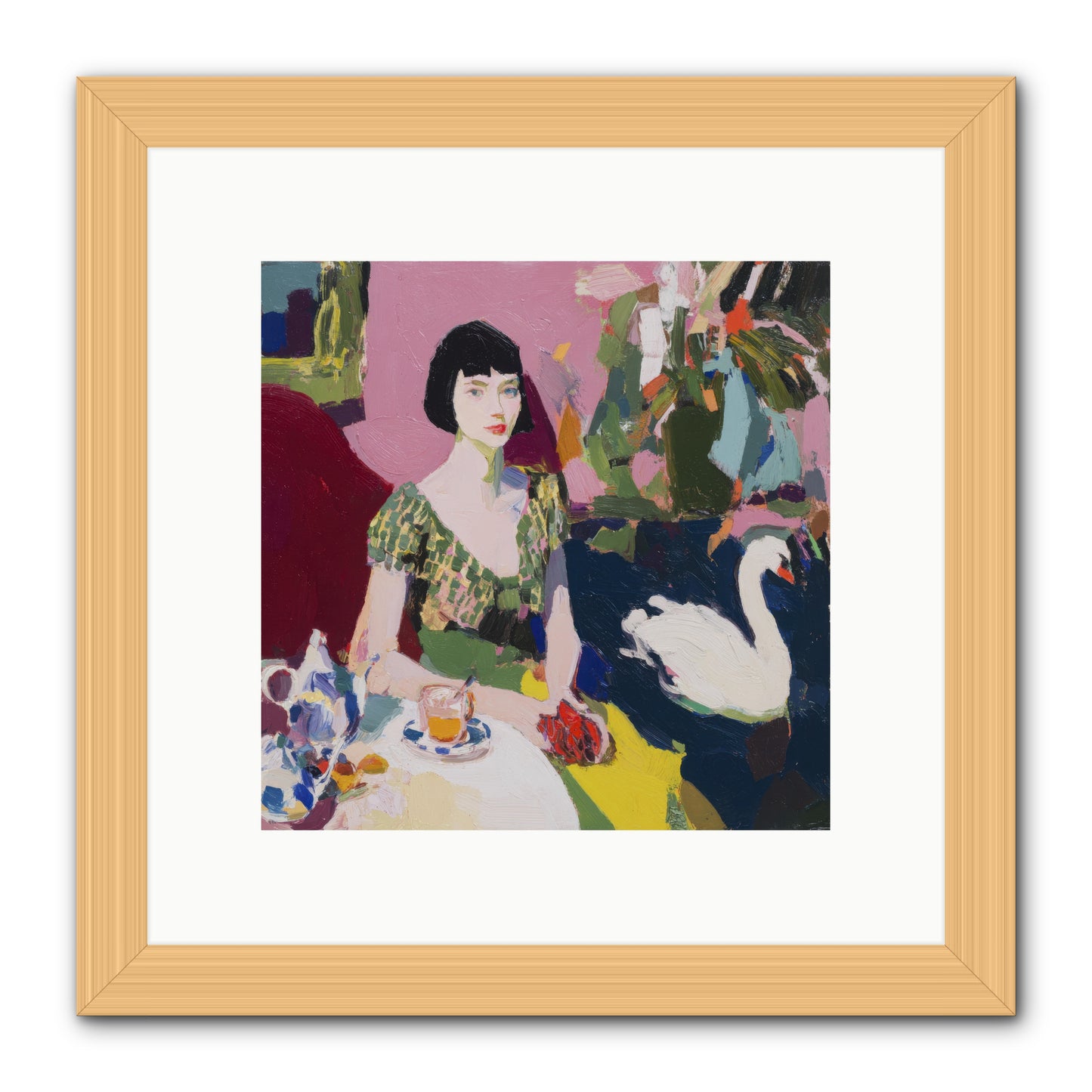 Garden Confidante -- Framed Print - Natural 10x10